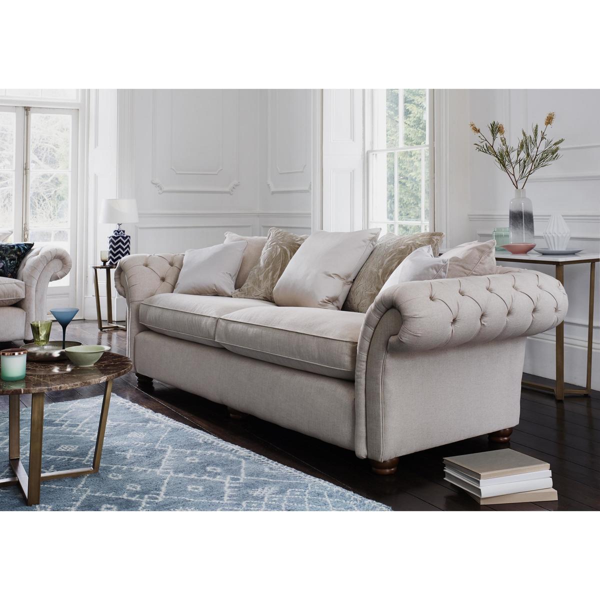 Lanesborough 2 Seater Pillow Back Fabric Sofa - Beige - By Furniture Village – image 3