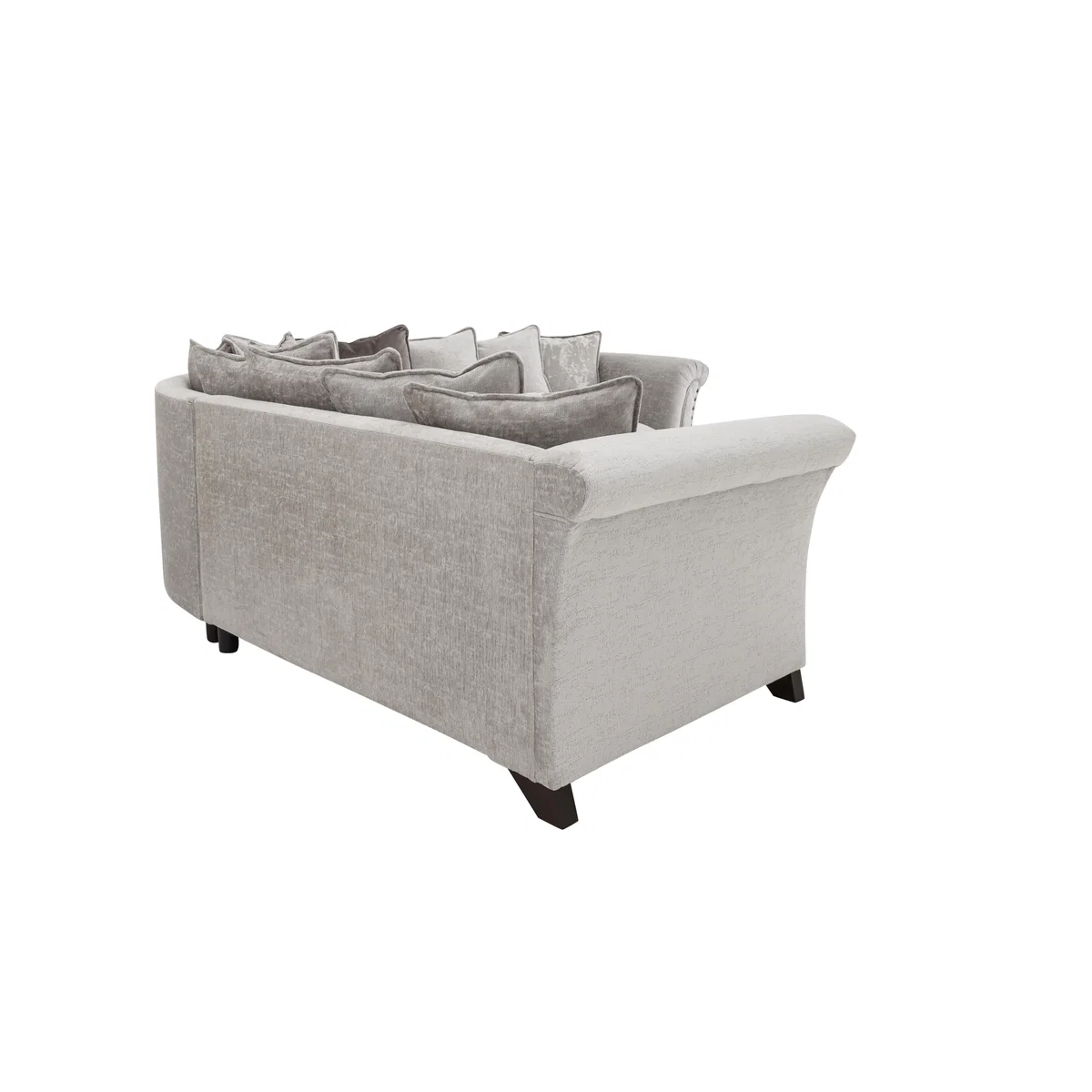 Holly Large Pillow Back Fabric Corner Sofa with Studs - Grey – image 7