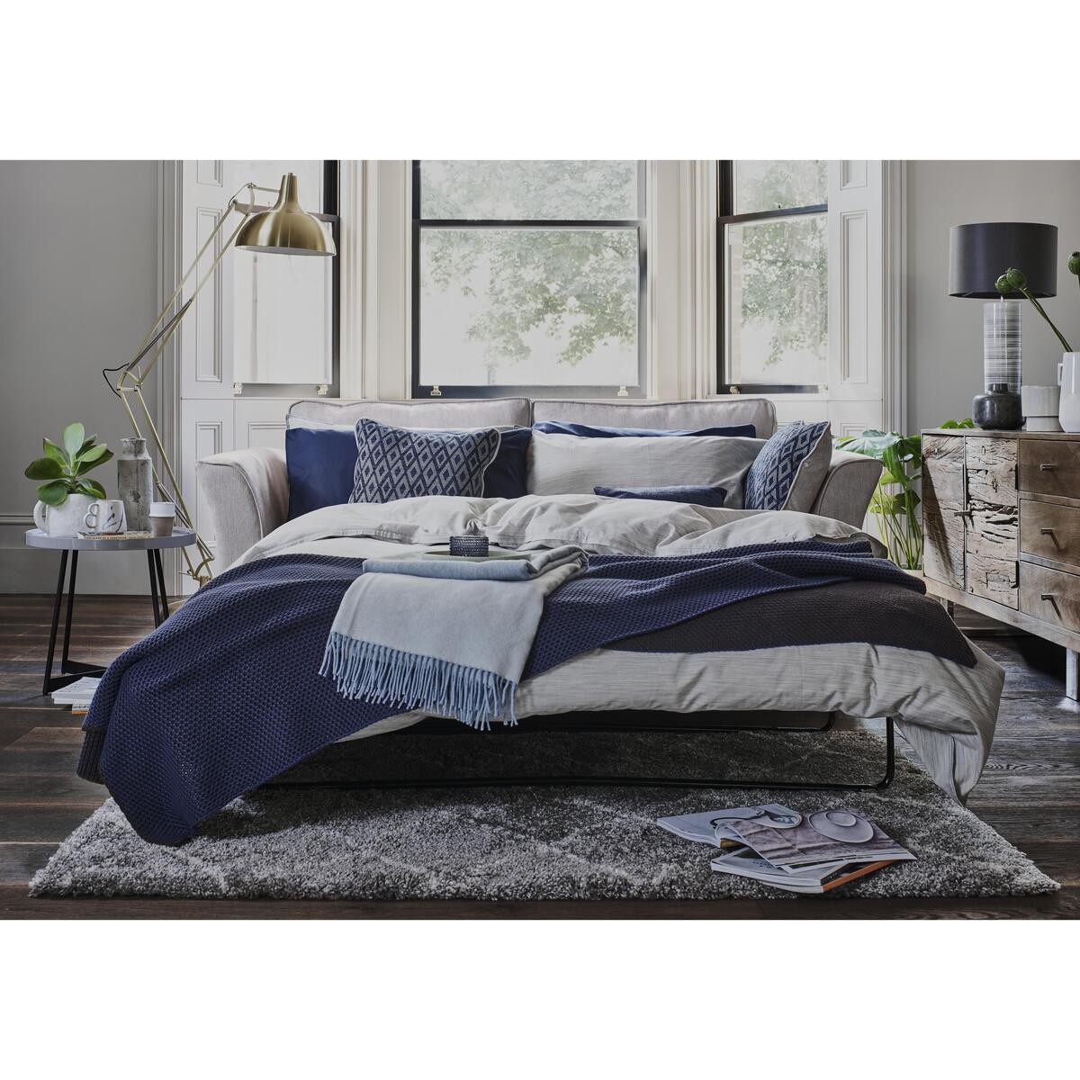 Mimi 3 Seater Fabric Sofa Bed - Grey – image 3