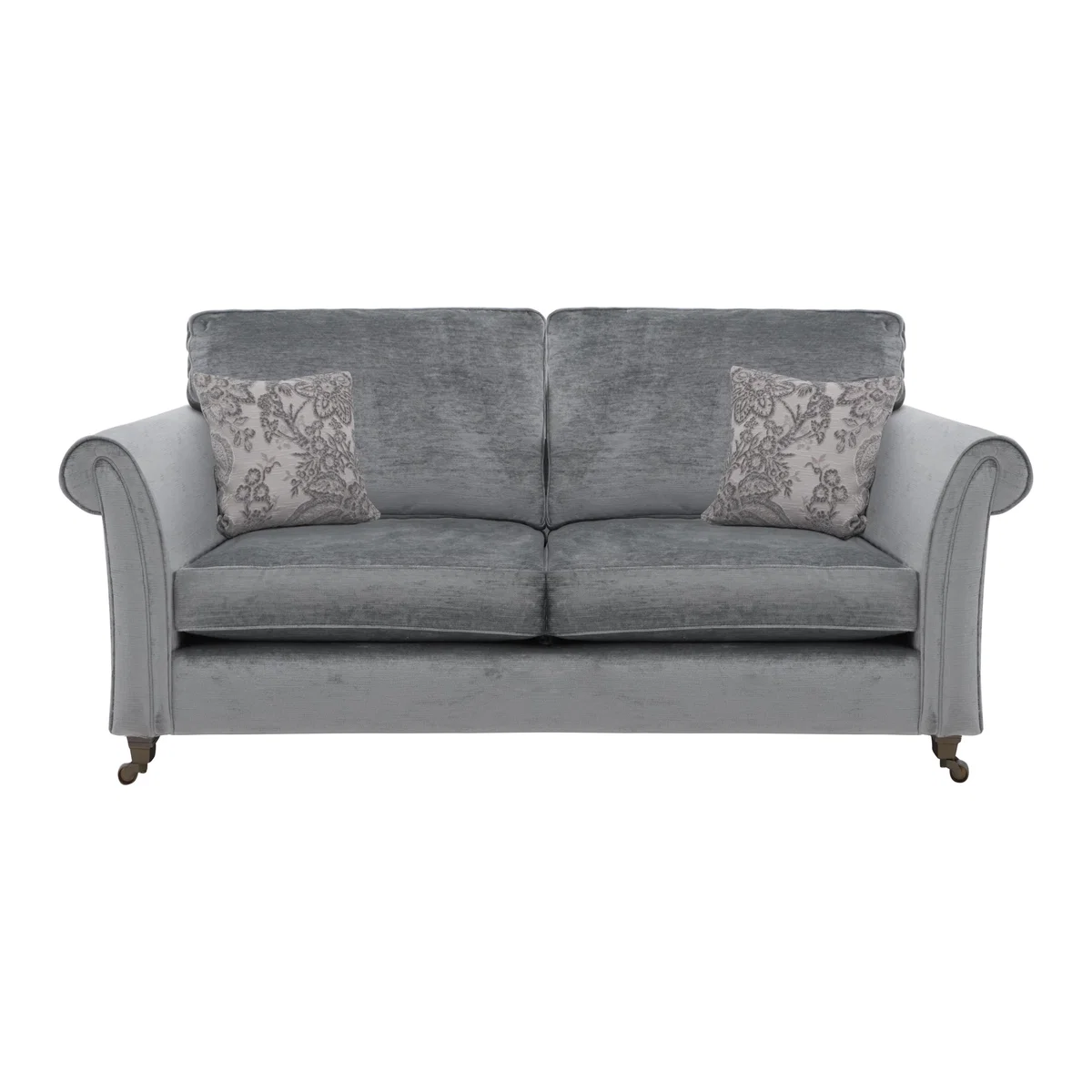 Ayda 3 Seater Classic Back Fabric Sofa - Grey – image 1