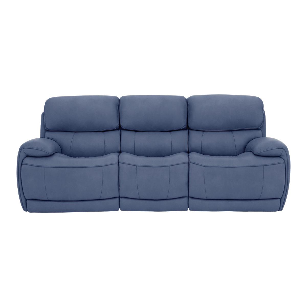 Rocco 3 Seater Fabric Power Rocker Sofa - Blue - By Furniture Village – image 1