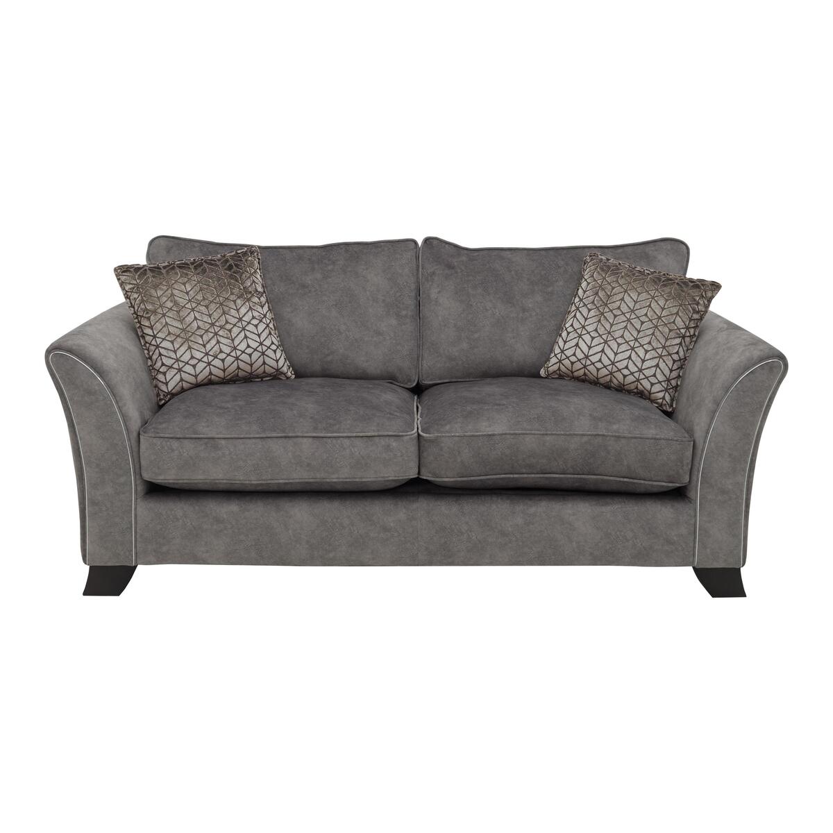 Amora 3 Seater Fabric Classic Back Sofa - Mink – image 1