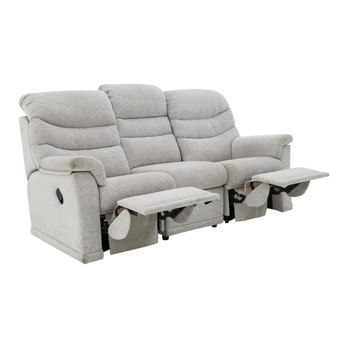 G Plan - Malvern 3 Seater Fabric Manual Recliner Sofa - Grey – image 2
