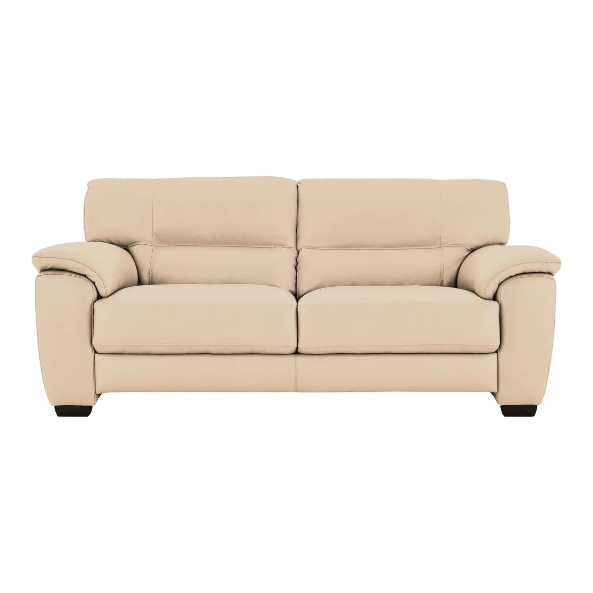 World of Leather - Shades 3 Seater Leather Sofa - Beige – image 1