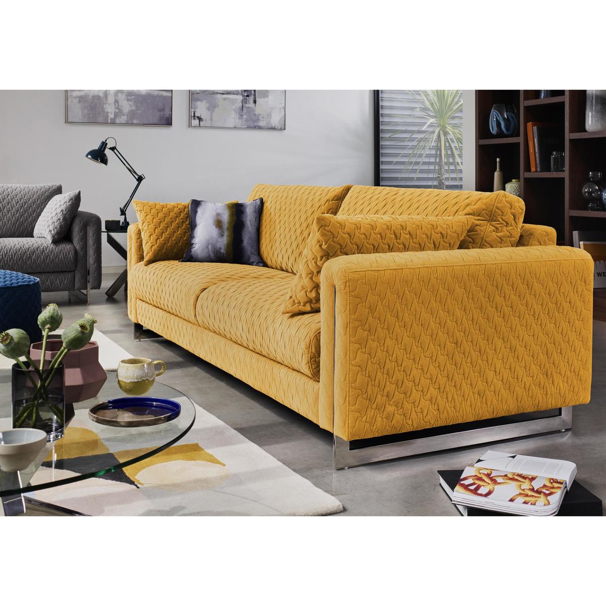 Sofisticat 3 Seater Classic Back Fabric Sofa - Grey - By Furniture Village – image 3