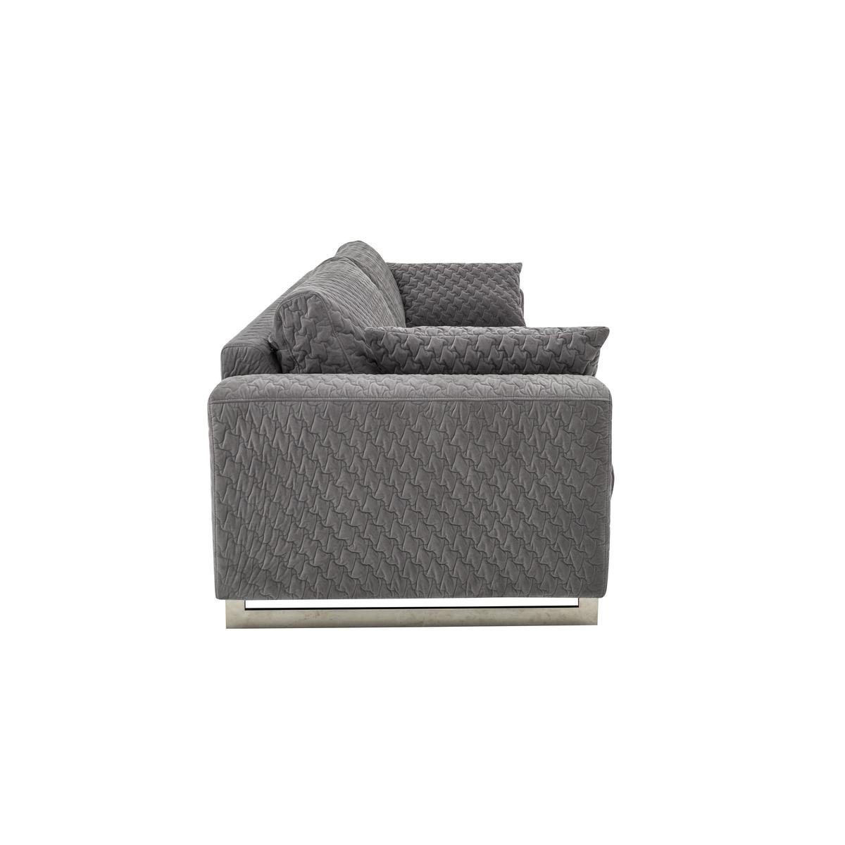 Sofisticat 3 Seater Classic Back Fabric Sofa - Grey - By Furniture Village – image 5
