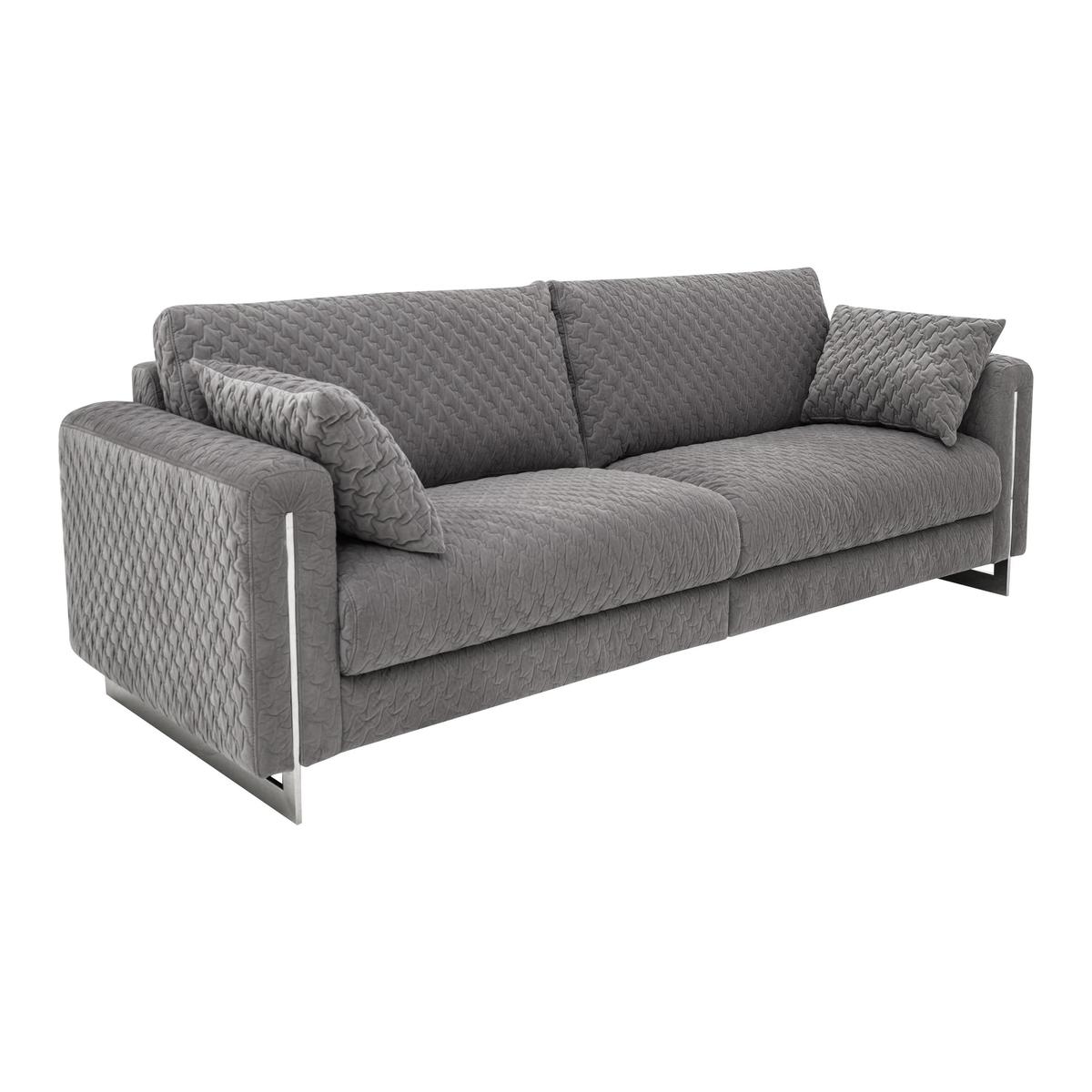 Sofisticat 3 Seater Classic Back Fabric Sofa - Grey - By Furniture Village – image 1