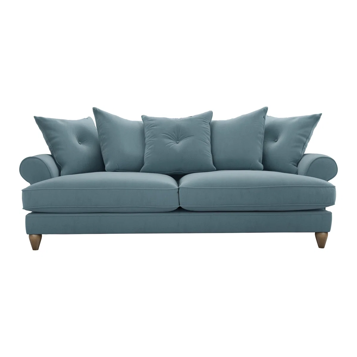 The Lounge Co. - Bronwyn 4 Seater Fabric Scatter Back Sofa - Blue – image 1