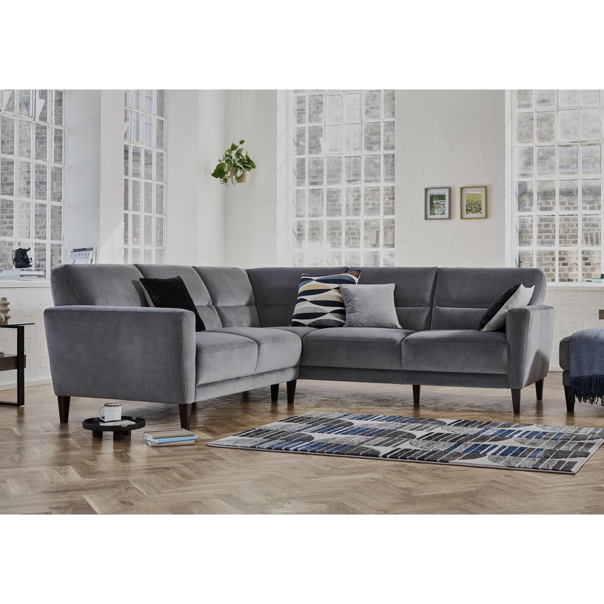 Versano Fabric Corner Sofa - Grey – image 2