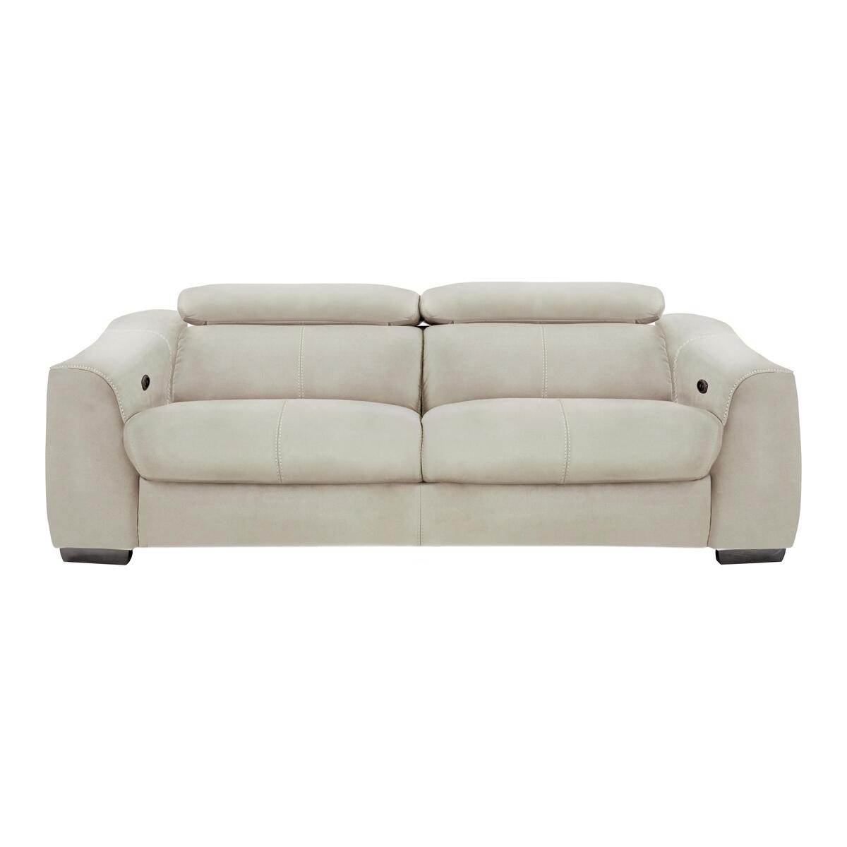 Elixir 3 Seater Fabric Manual Recliner Sofa - Cream