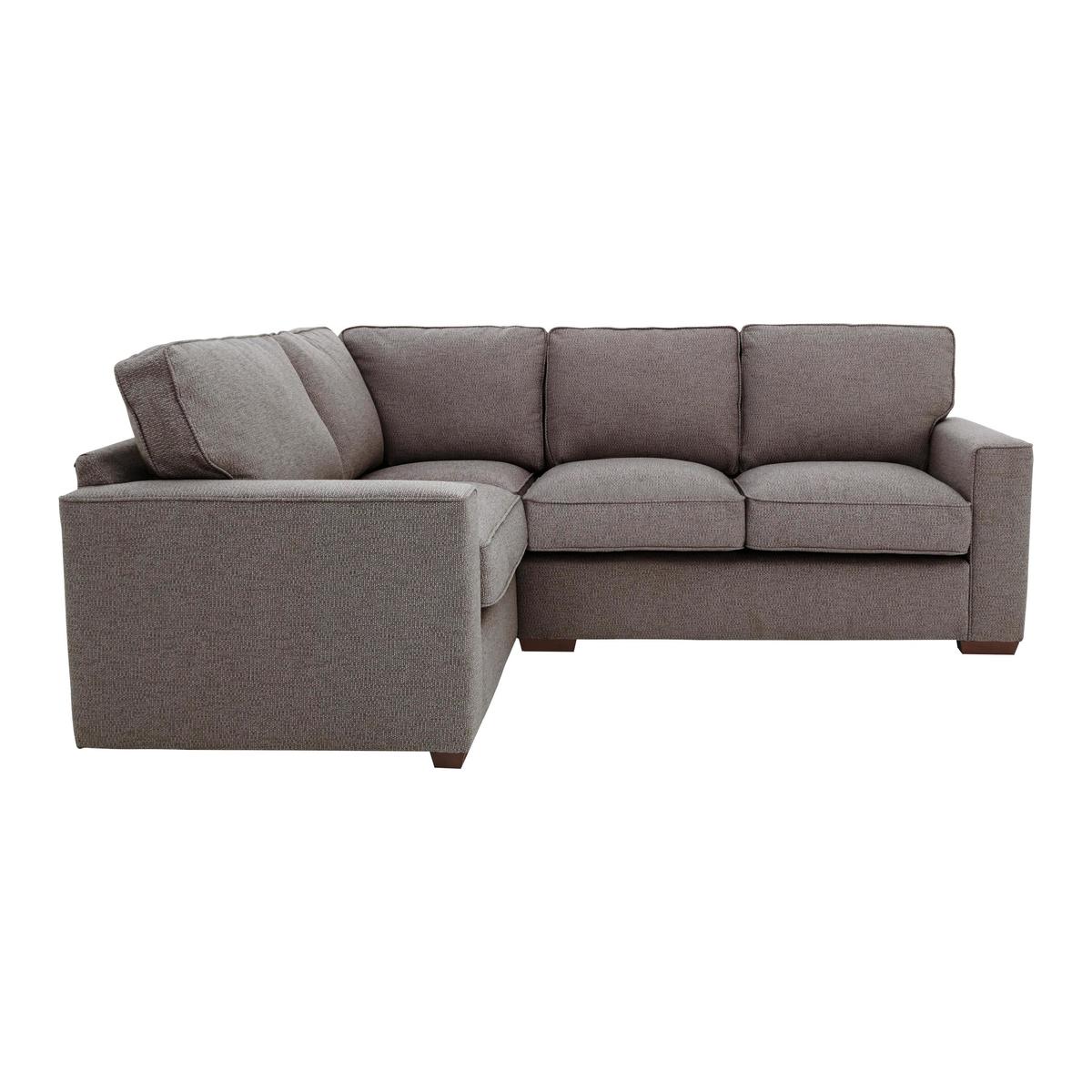 Comfi Classic Back Fabric Corner Sofa - Brown - By Furniture Village – image 1