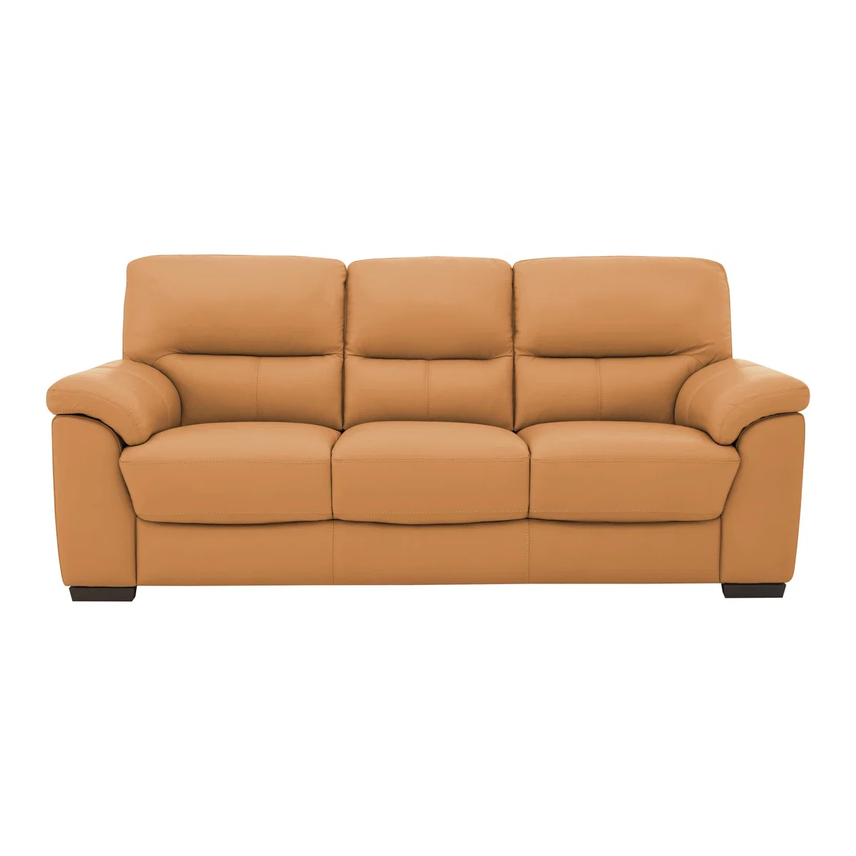 Zinc 3 Seater Leather Sofa - Orange- World of Leather – image 1