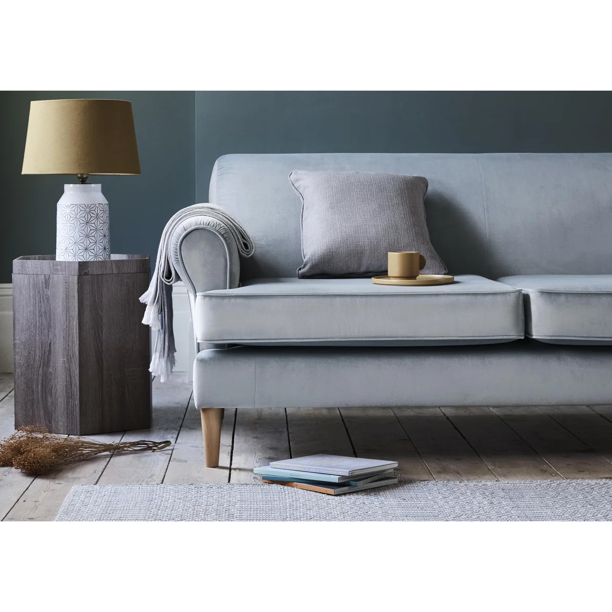 King Street 3 Seater Fabric Sofa - Grey – image 3