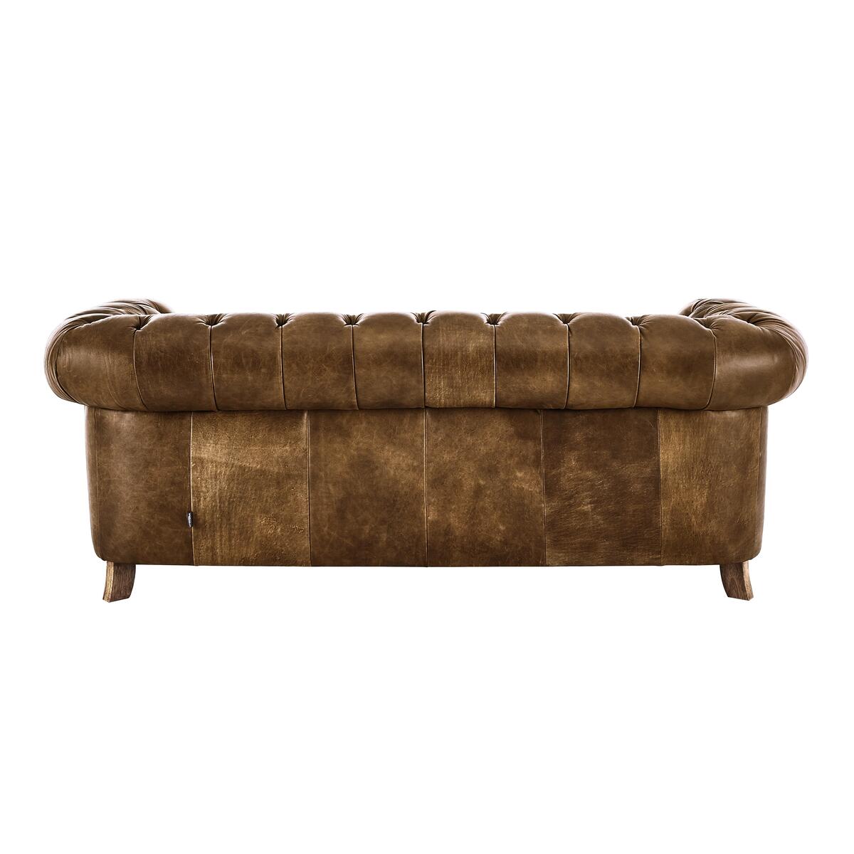 Alexander and James - New England Newport 3 Seater Leather Sofa - Brown – image 5