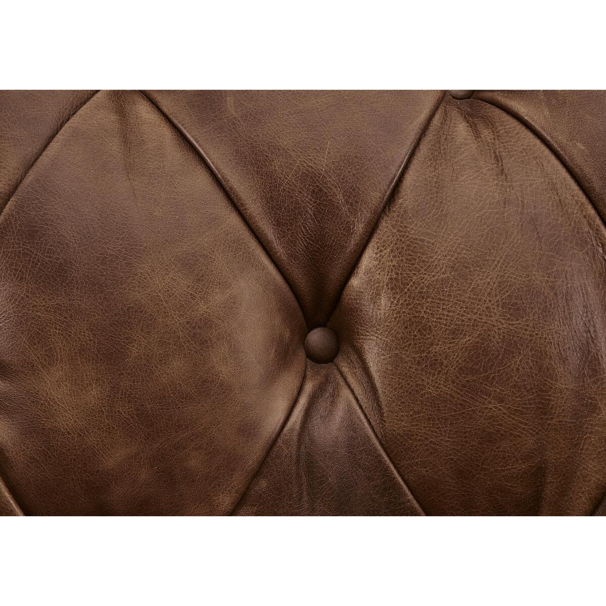 Alexander and James - New England Newport 3 Seater Leather Sofa - Brown – image 7
