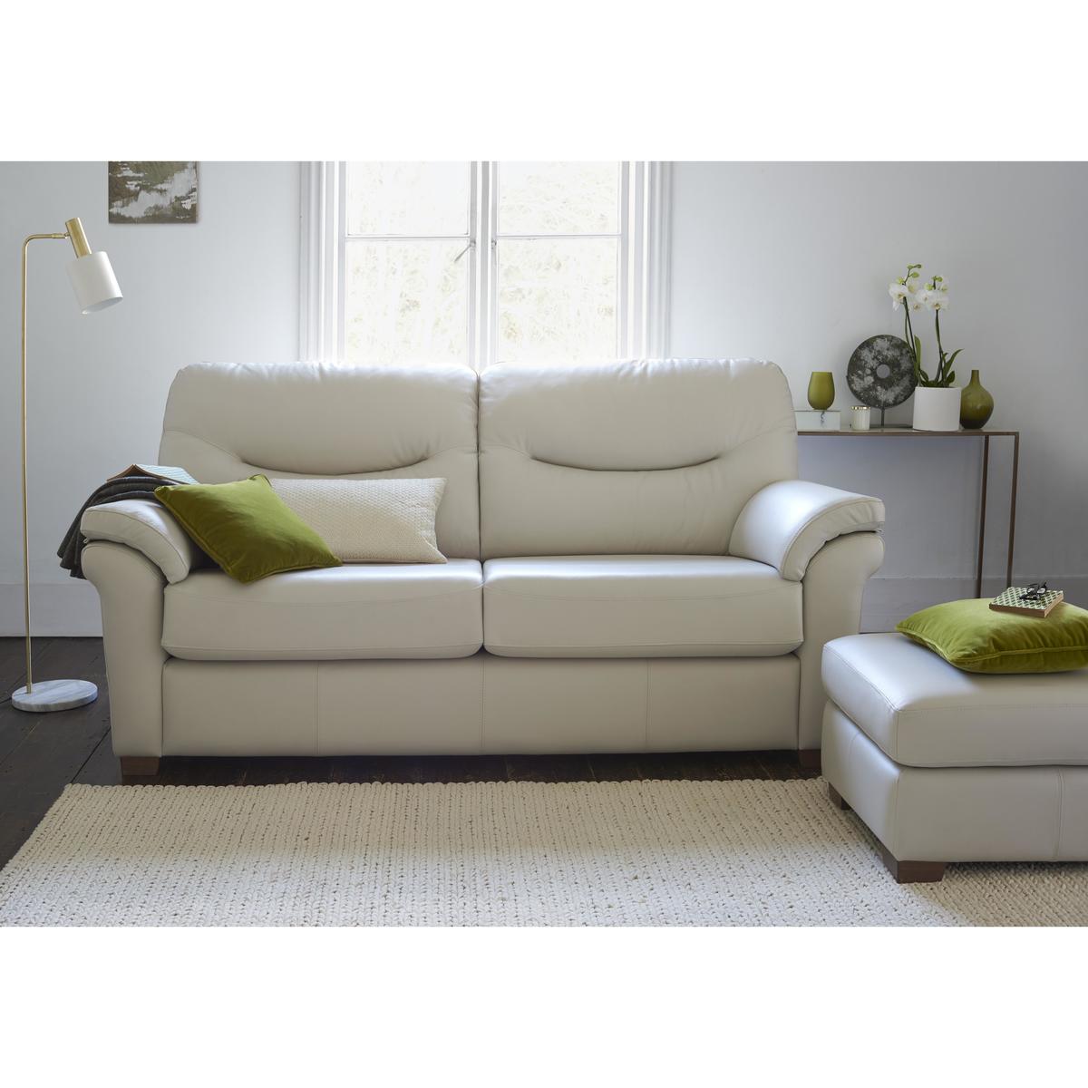 G Plan - Washington 2 Seater Leather Sofa with feet – image 3
