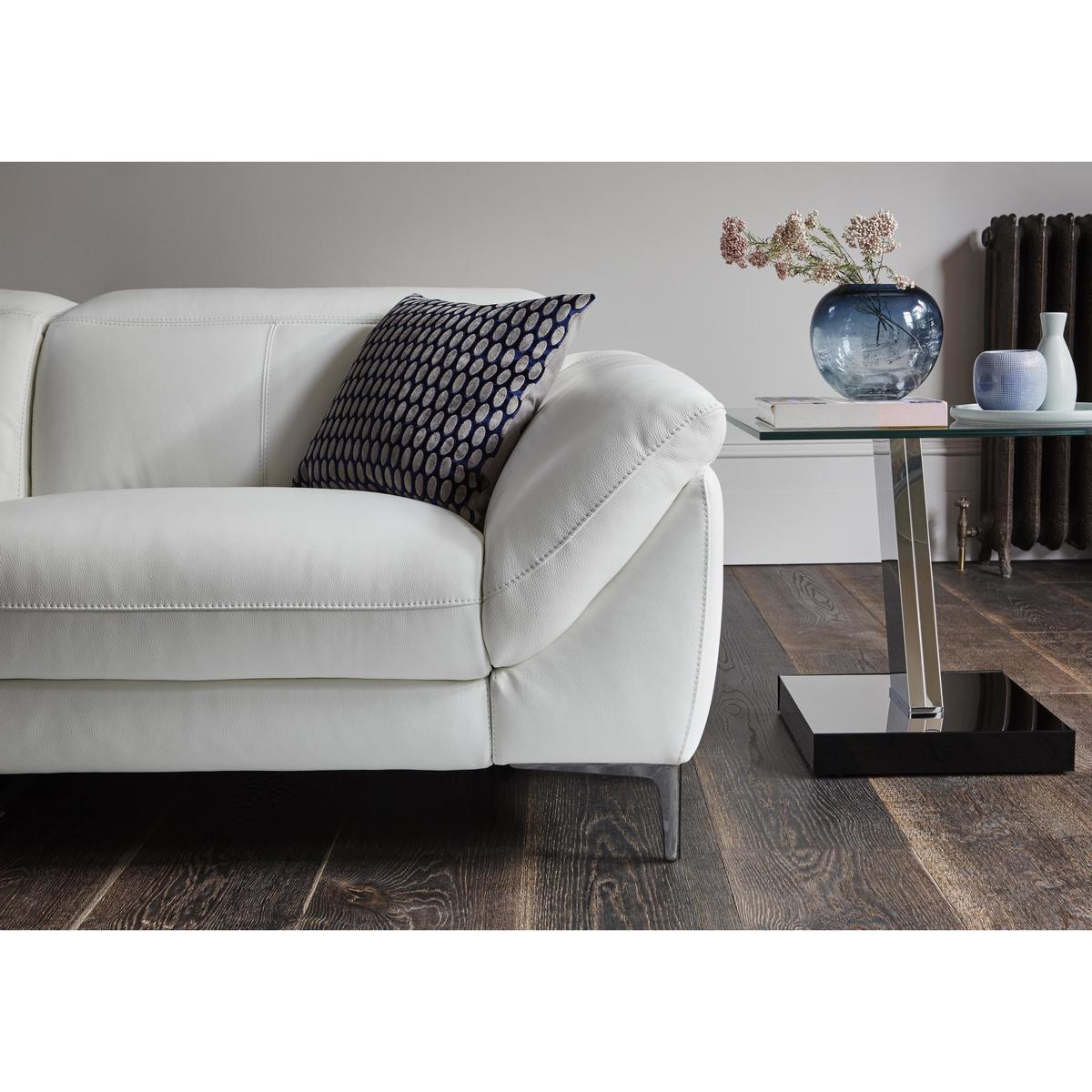 World of Leather - Galaxy Power Corner Sofa with Power Headrests - Black – image 3