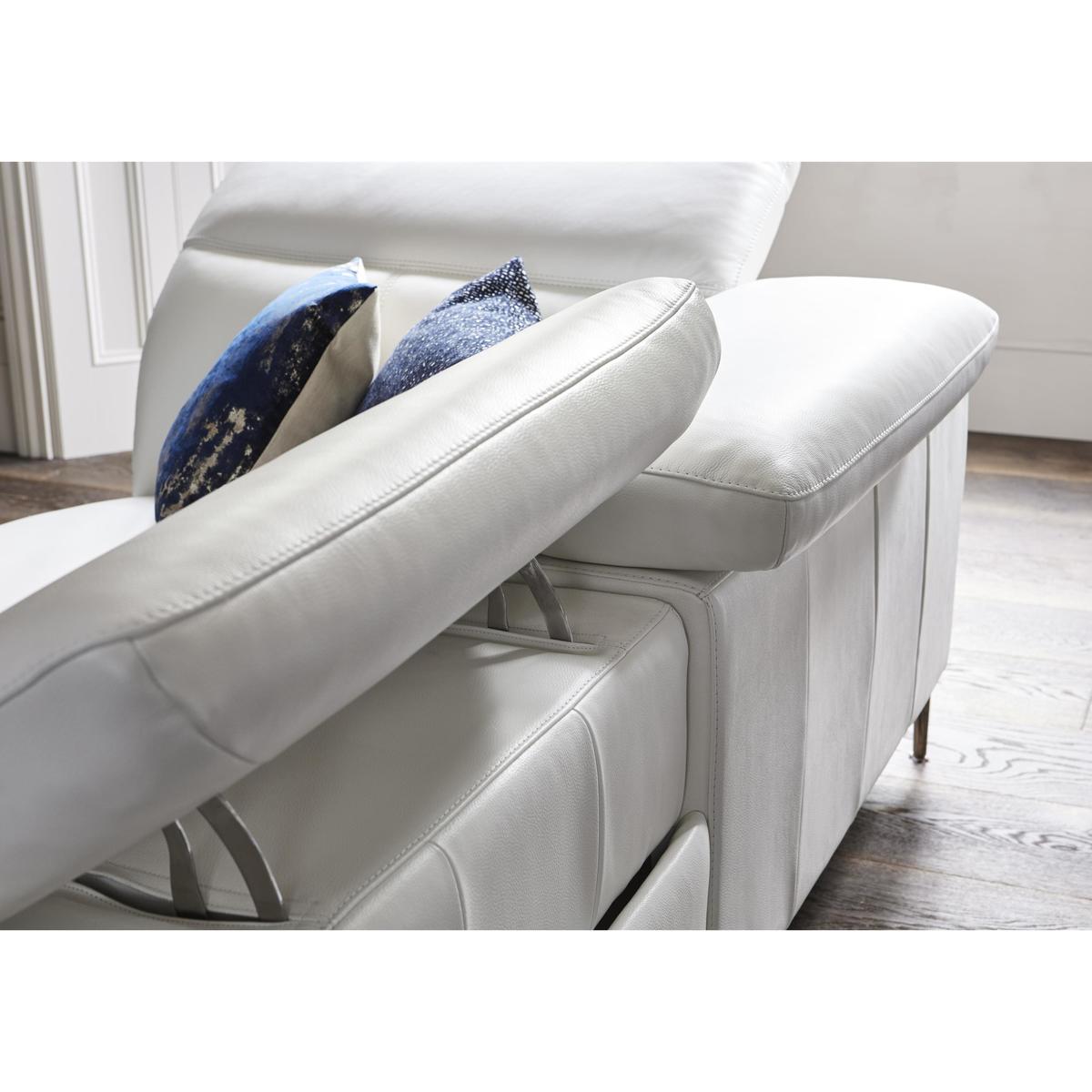 World of Leather - Galaxy Power Corner Sofa with Power Headrests - Black – image 4