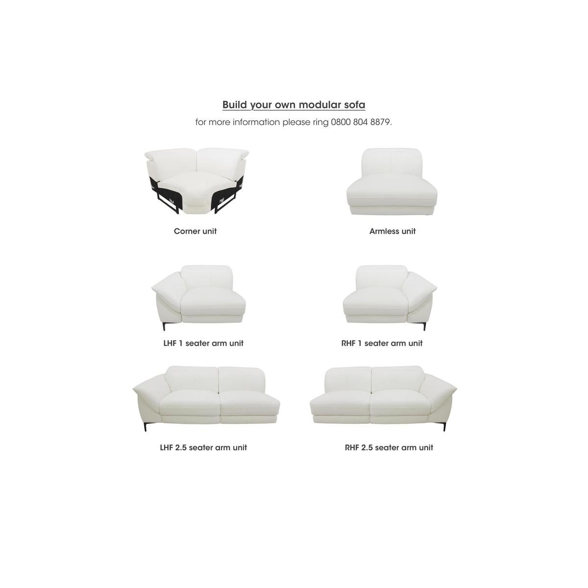 World of Leather - Galaxy Power Corner Sofa with Power Headrests - Black – image 7