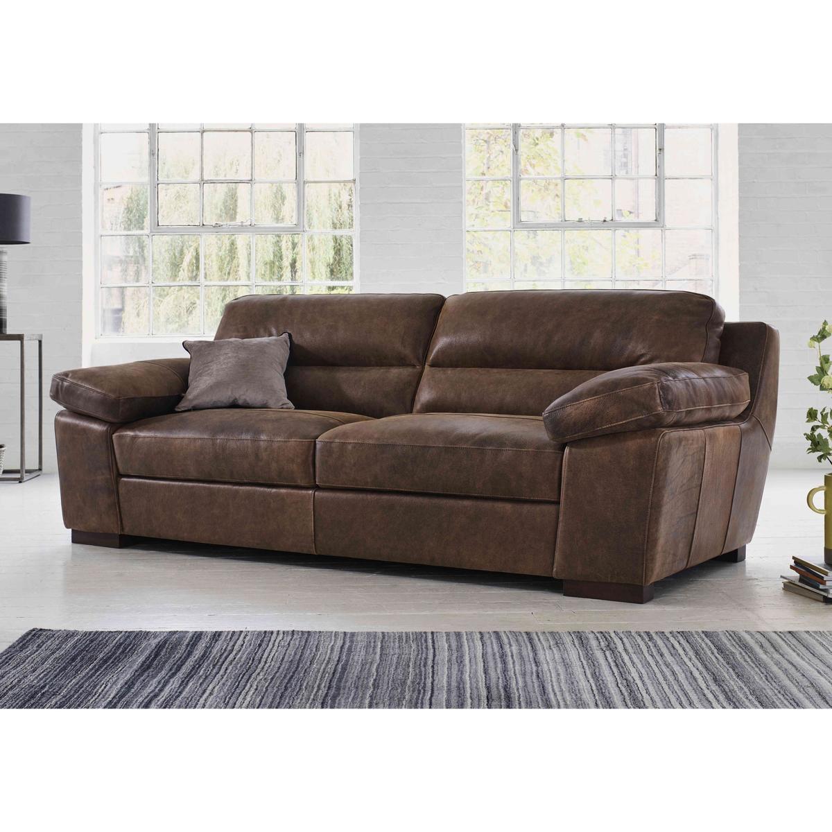 Alessia 2 Seater Leather Sofa - Brown - By Furniture Village – image 3