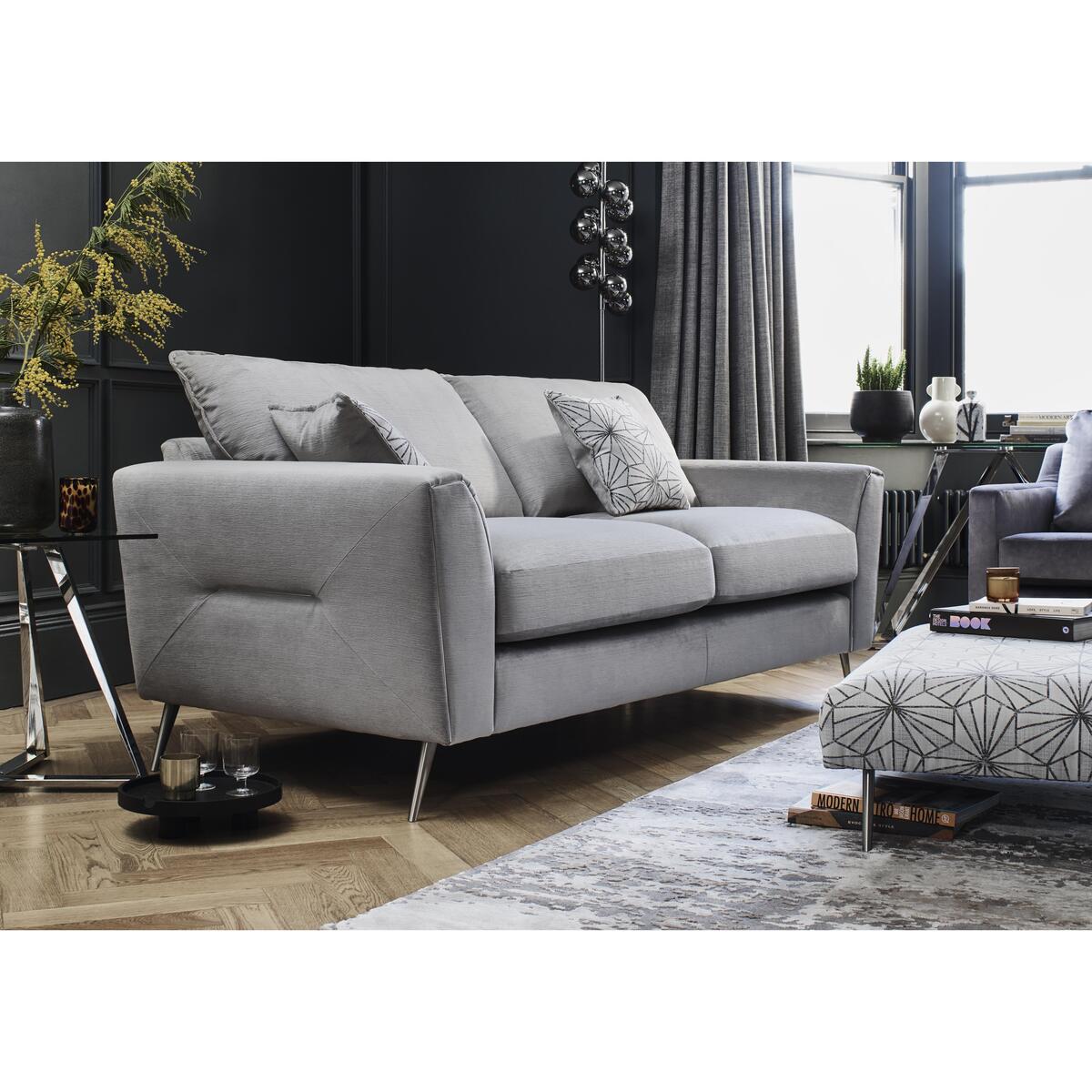 Gabriella 2 Seater Fabric Sofa - Grey – image 2