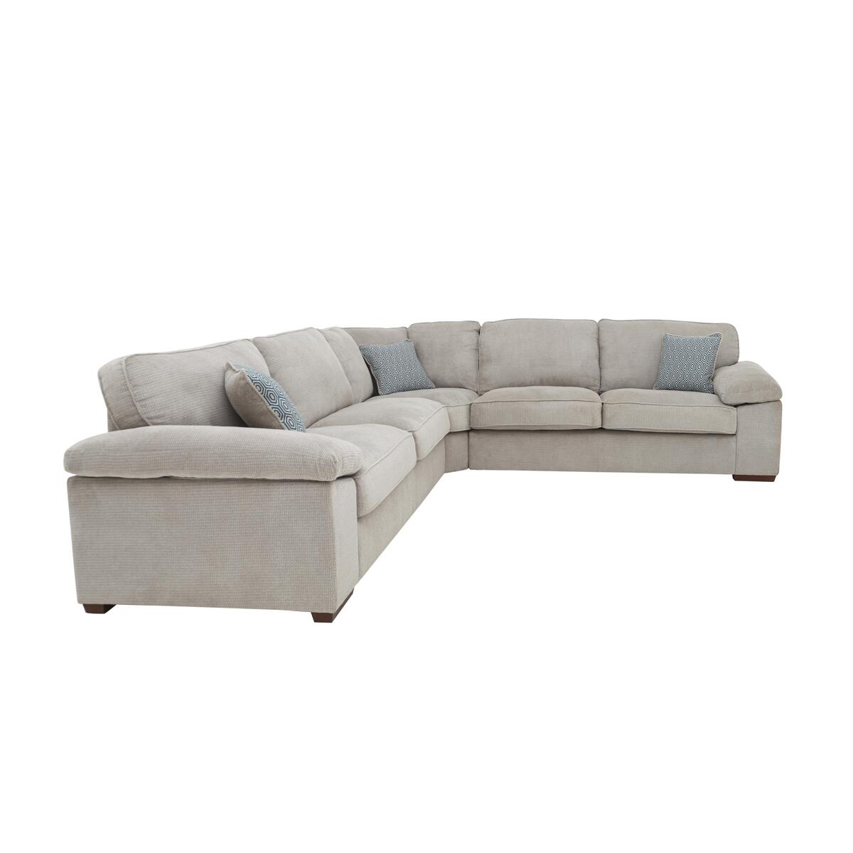 Home Large Fabric Corner Sofa - Blue – image 5