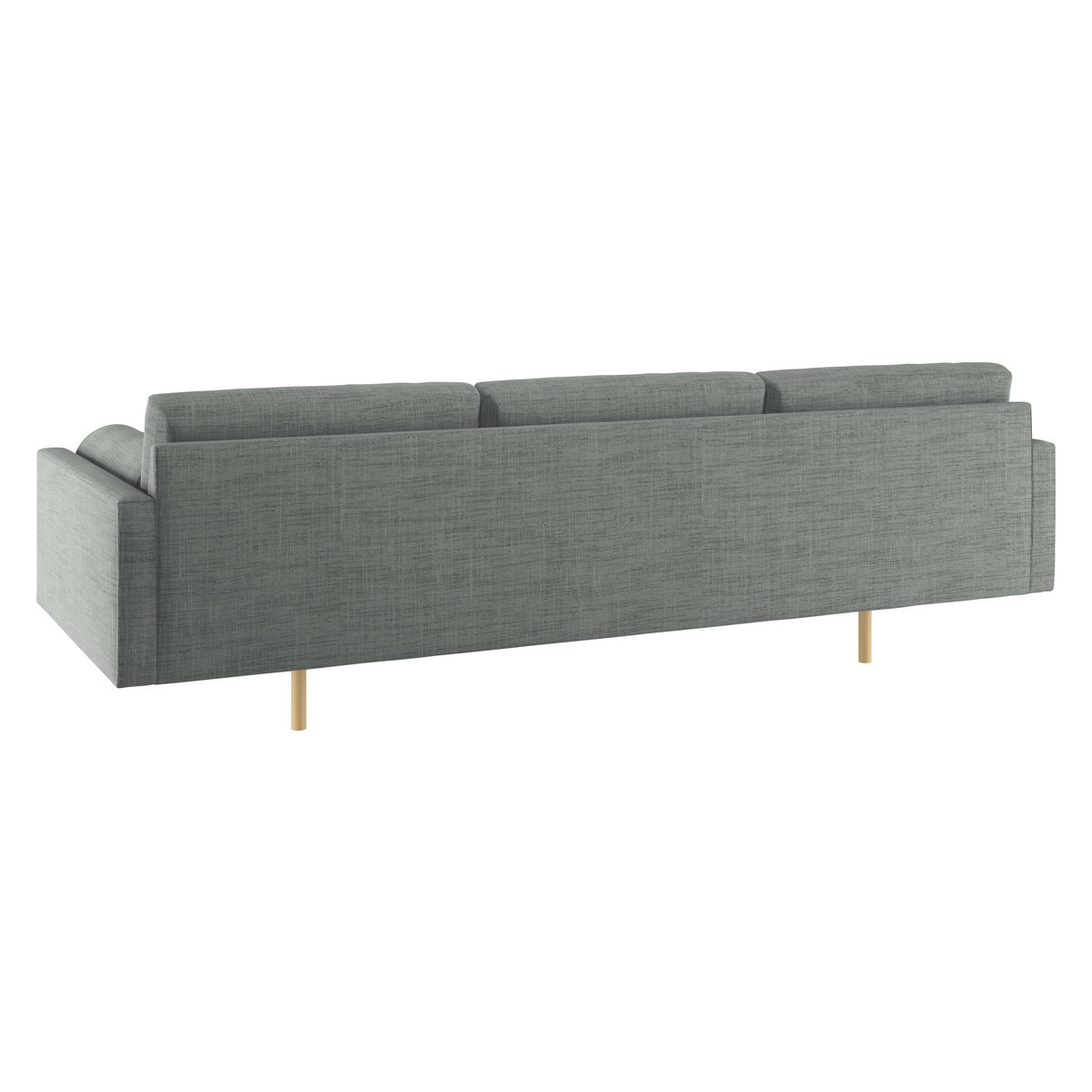 Spencer Grey Italian Woven FaBric 4 Seater Sofa, Oak Legs, Grey – image 5