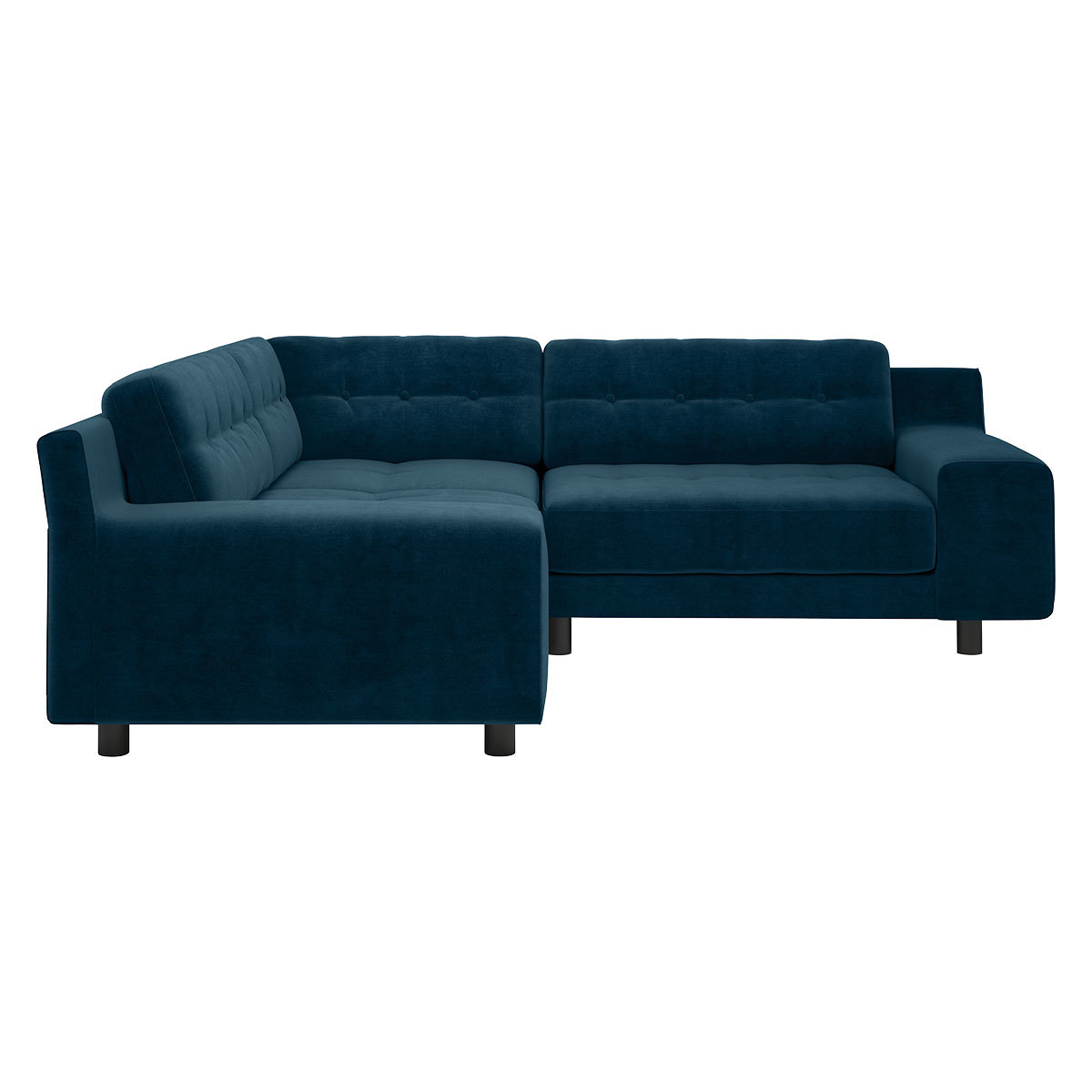 Hendricks 3 Seat Ink Blue Left Hand Corner Sofa, Blue – image 3