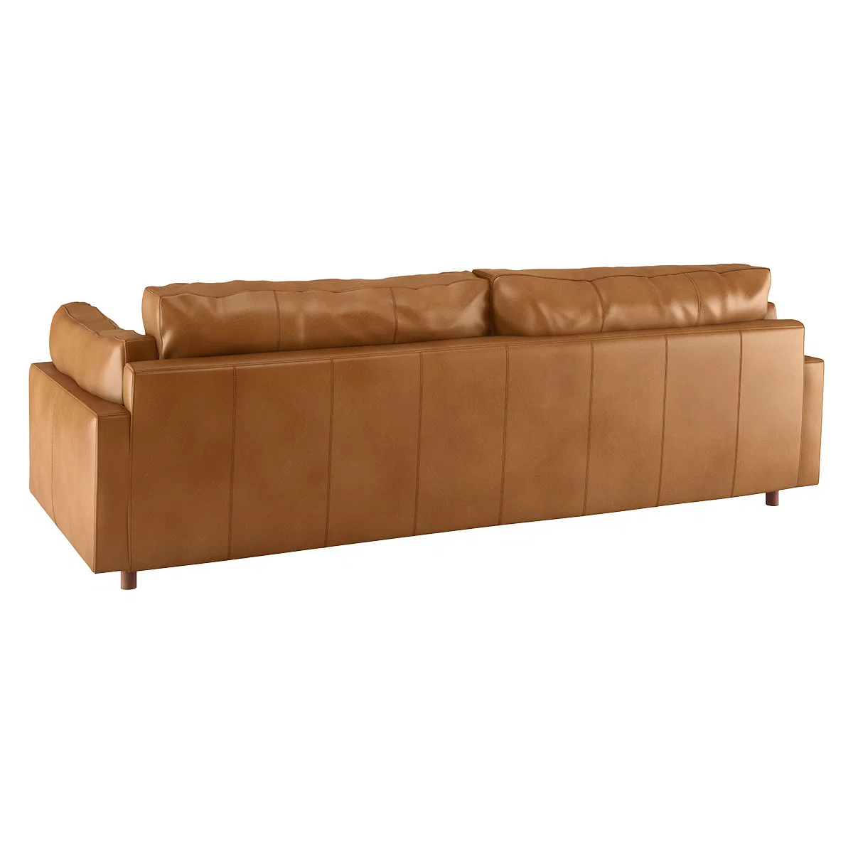 Elkin Mid Tan Leather 4 Seat Sofa, Tan – image 5