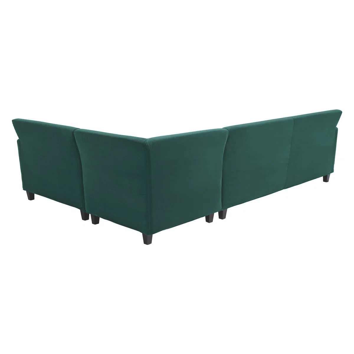 Chester Emerald Green Velvet Left-Arm Corner Sofa, Dark Feet, Green – image 5