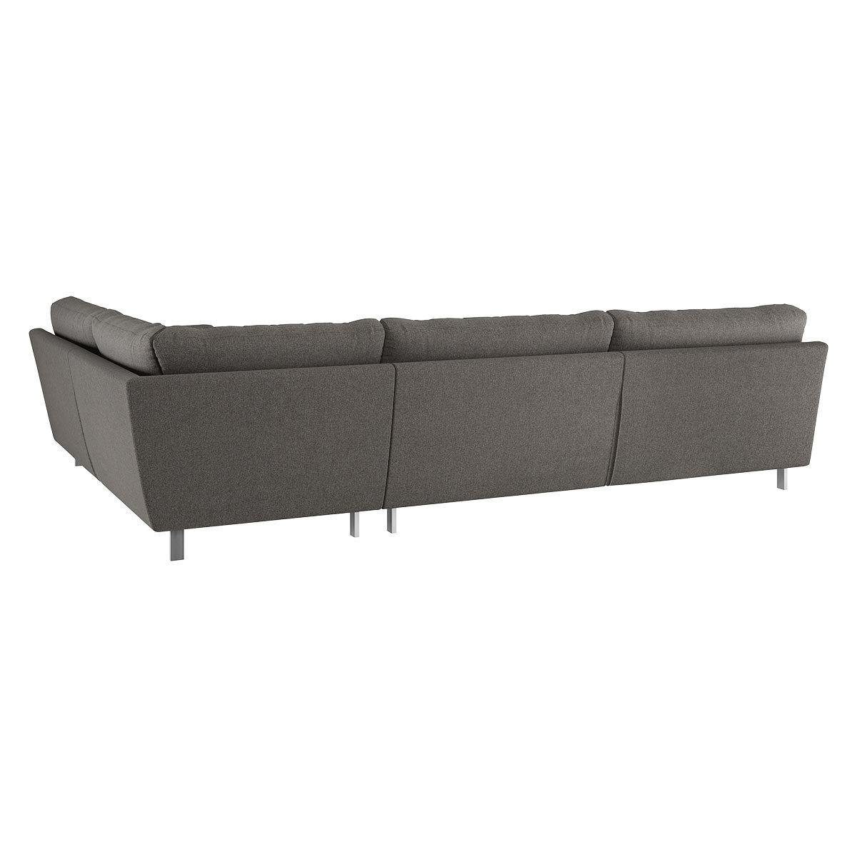 Cuscino Charcoal Grey Wool Tweed Left-Arm Corner Sofa, Charcoal – image 5