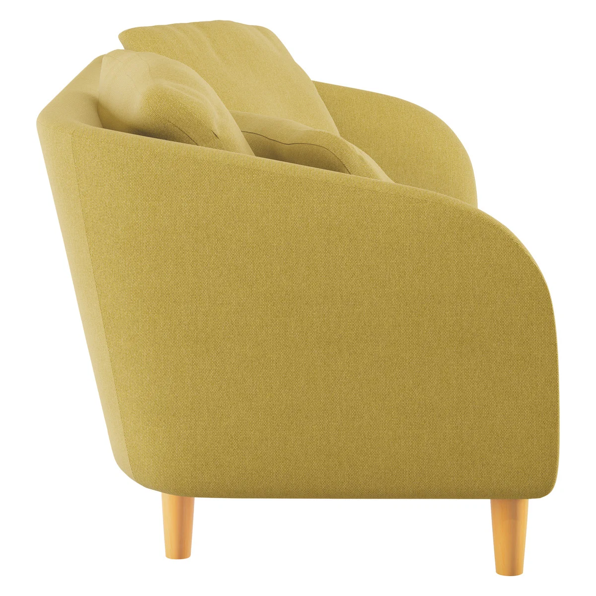 Colby Saffron Yellow FaBric 2 Seater Sofa, Saffron Yellow – image 4