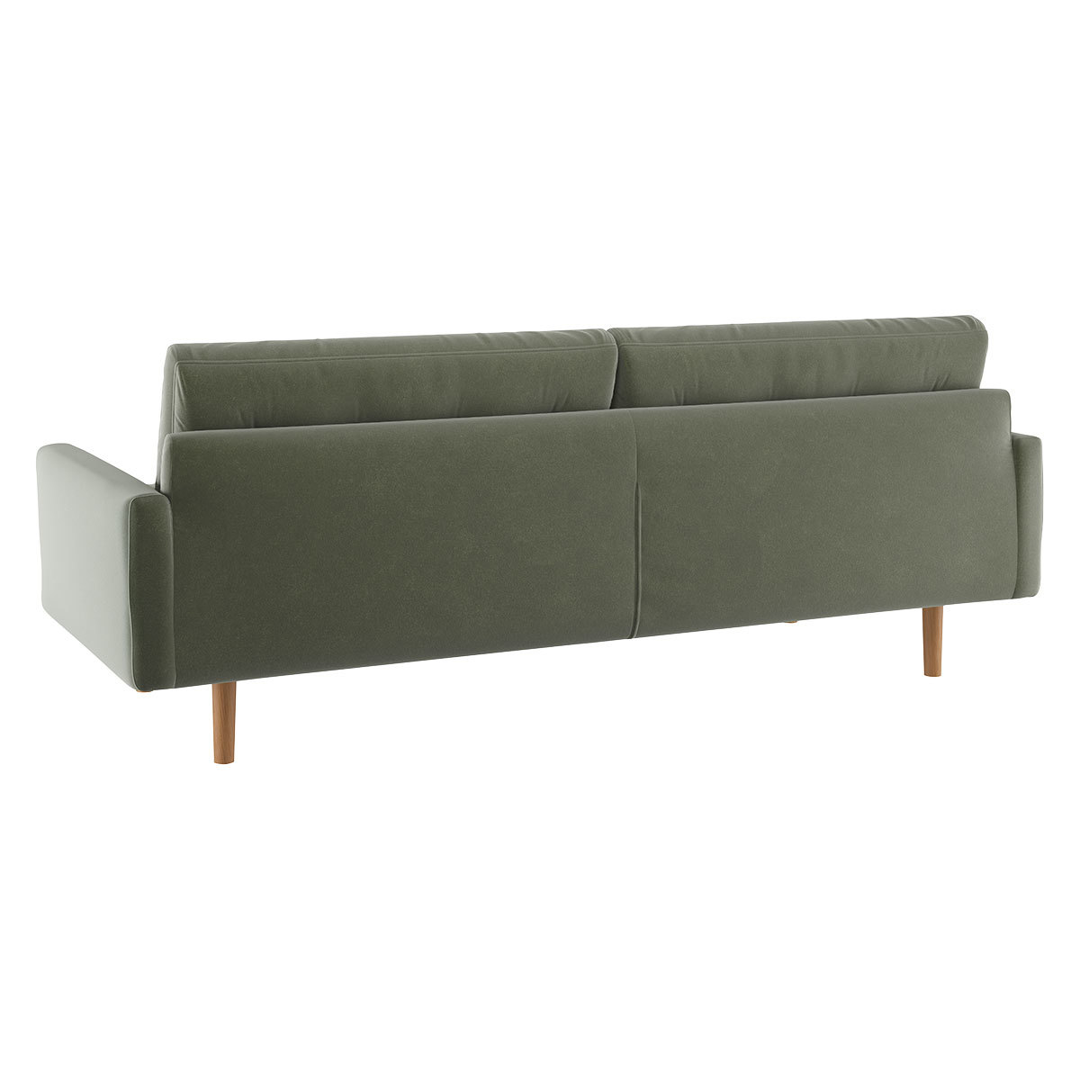 Fenner Sage Green Velvet 3 Seater Sofa, Green Green – image 5
