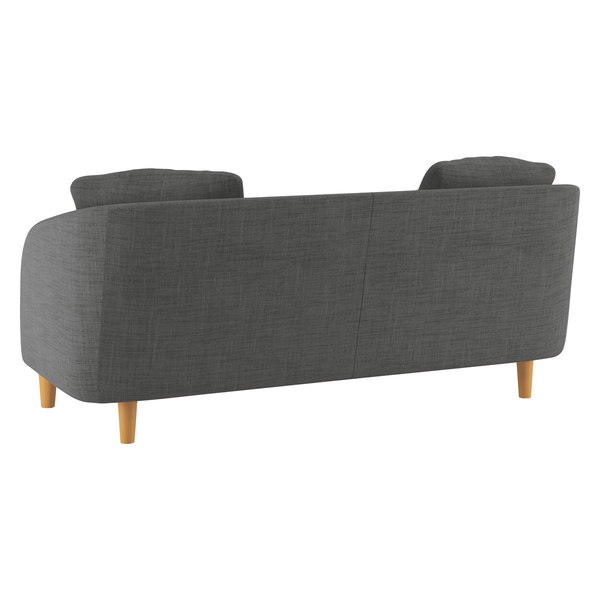 Colby Charcoal Grey Italian Woven FaBric 2 Seater Sofa, Charcoal – image 5