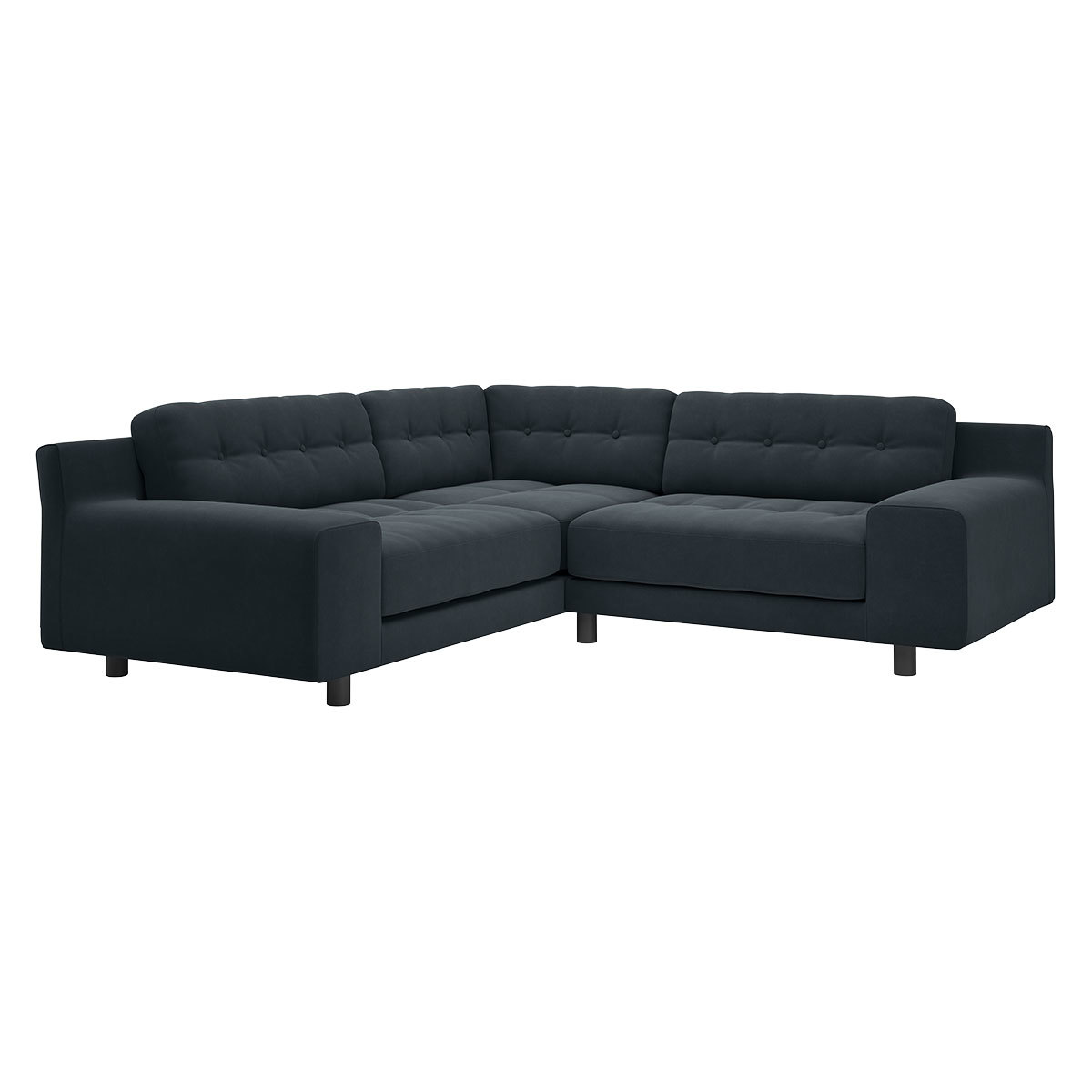 Hendricks 3 Seater Charcoal Grey Velvet Right Hand Corner Sofa, Charcoal – image 4