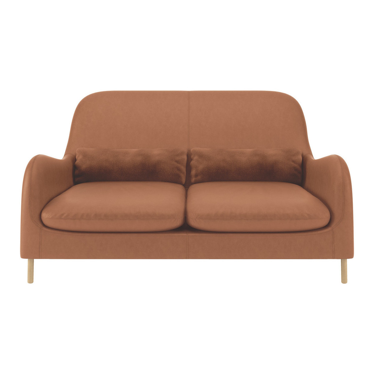 Smithfield Tan Luxury Leather 2 Seater Sofa, Tan – image 1