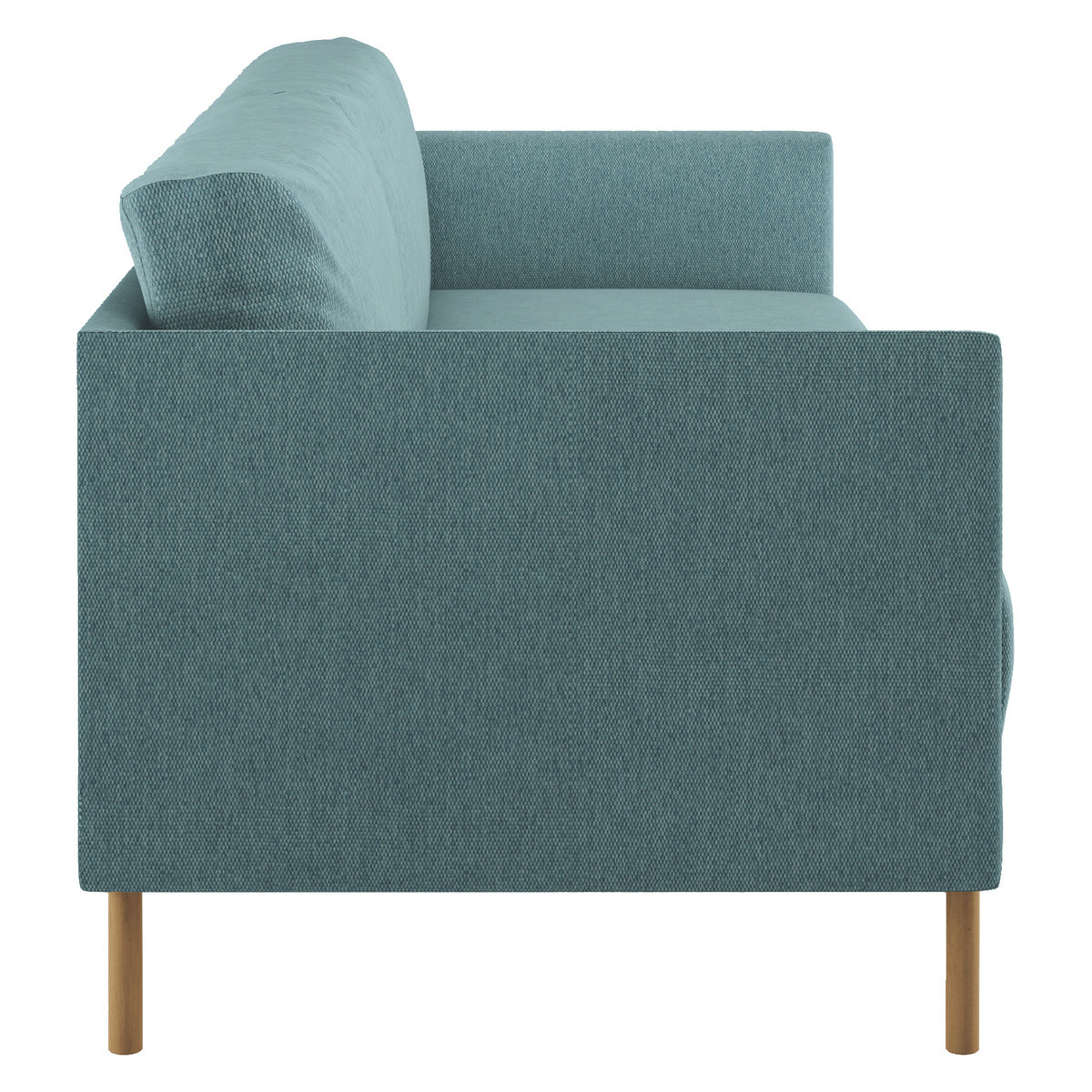 Hyde Teal Blue FaBric 3 Seater Sofa, Wooden Legs, Blue – image 5