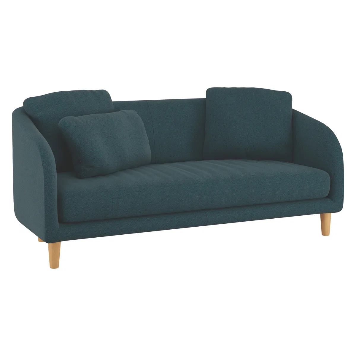 Colby Teal Green Wool Herringbone 2 Seater Sofa, Green – image 3