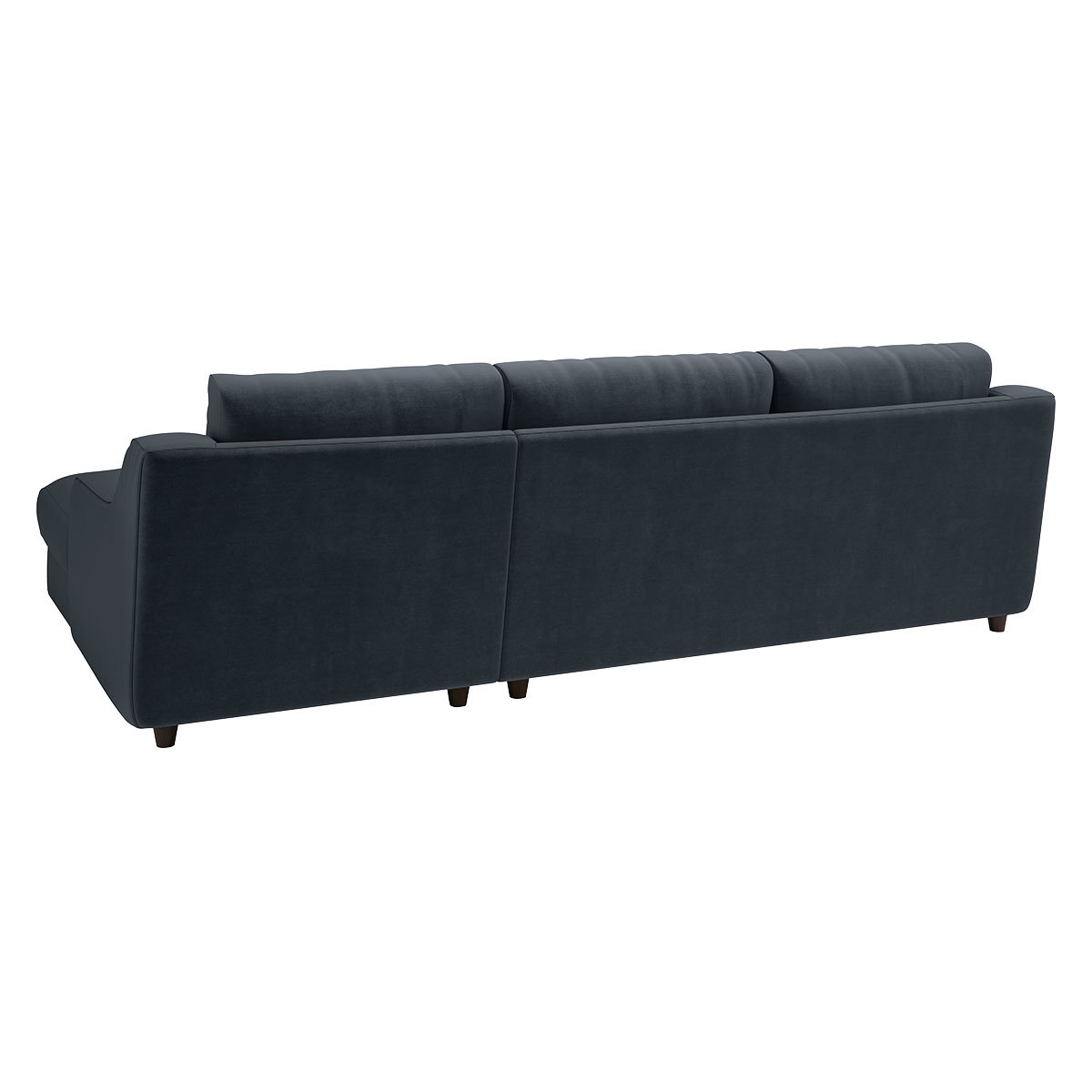 Slope Dark Grey Velvet Right Arm Chaise Sofa, Grey – image 5