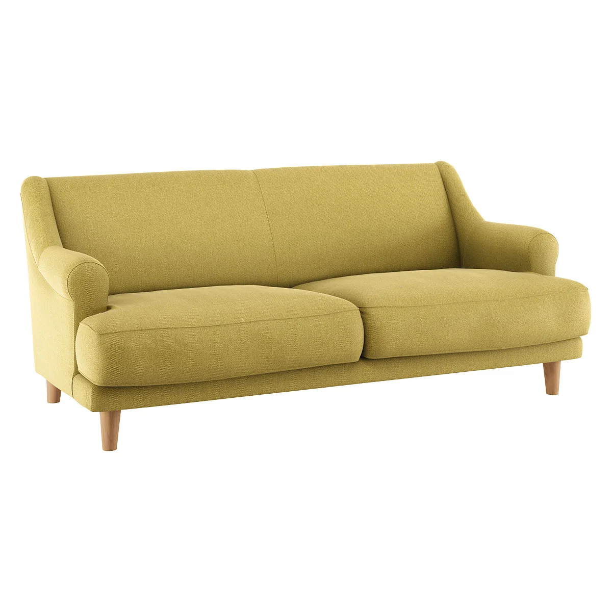 Townsend Saffron Yellow FaBric 2 Seater Sofa, Saffron – image 4