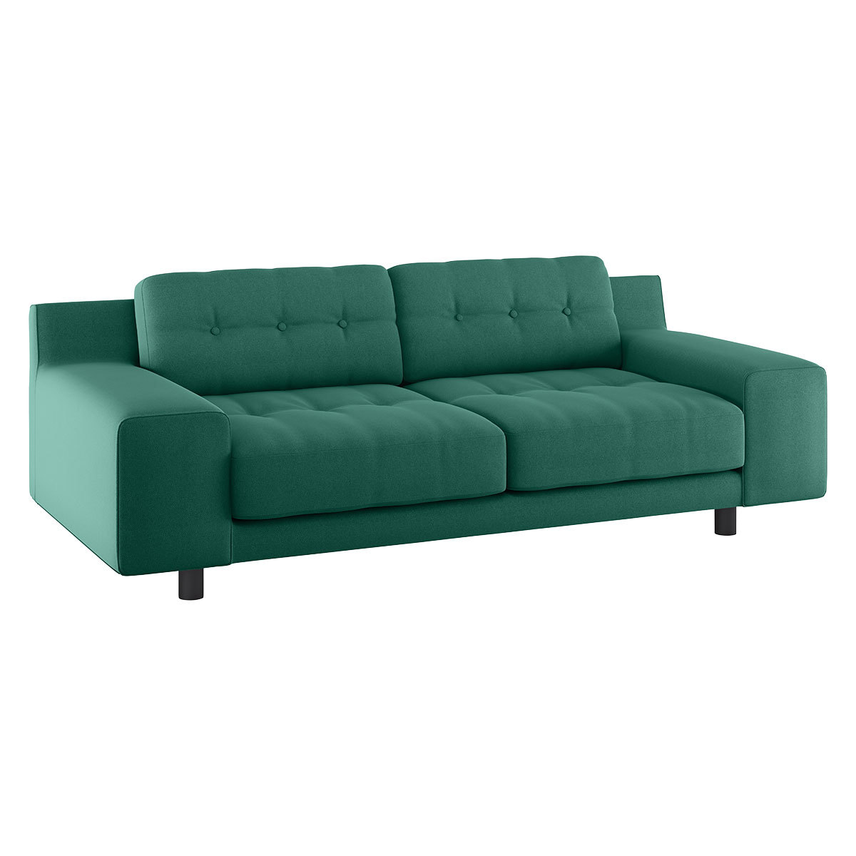 Hendricks Green FaBric 3 Seater Sofa, Green – image 3