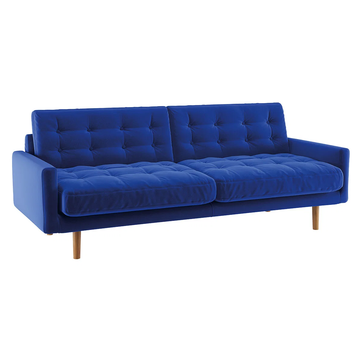 Fenner Colbalt Blue Velvet 3 Seater Sofa, Blue – image 3