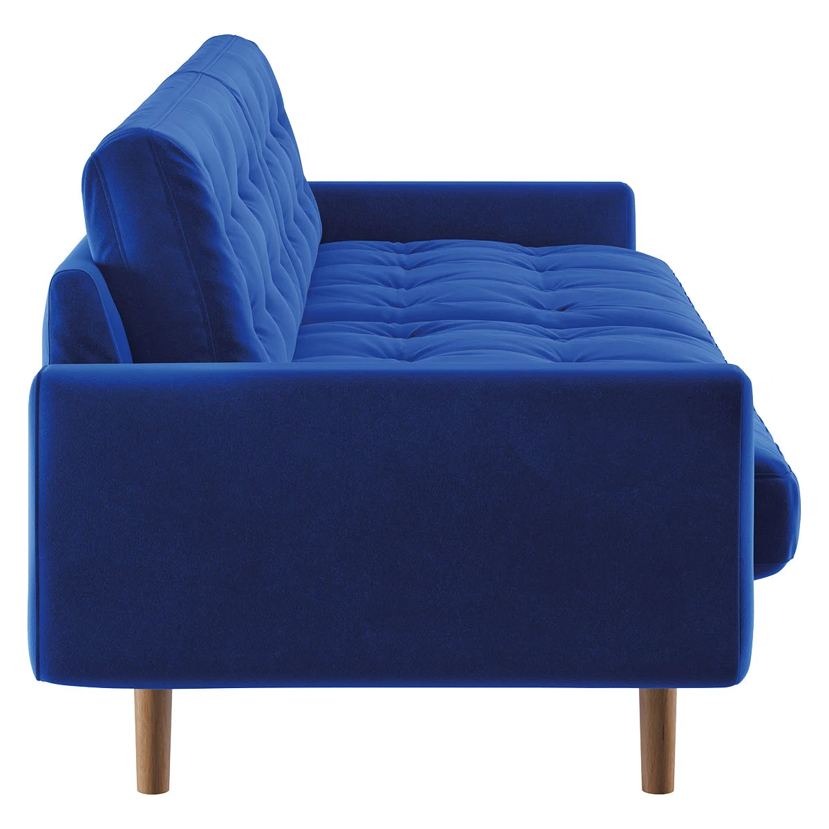 Fenner Colbalt Blue Velvet 3 Seater Sofa, Blue – image 4