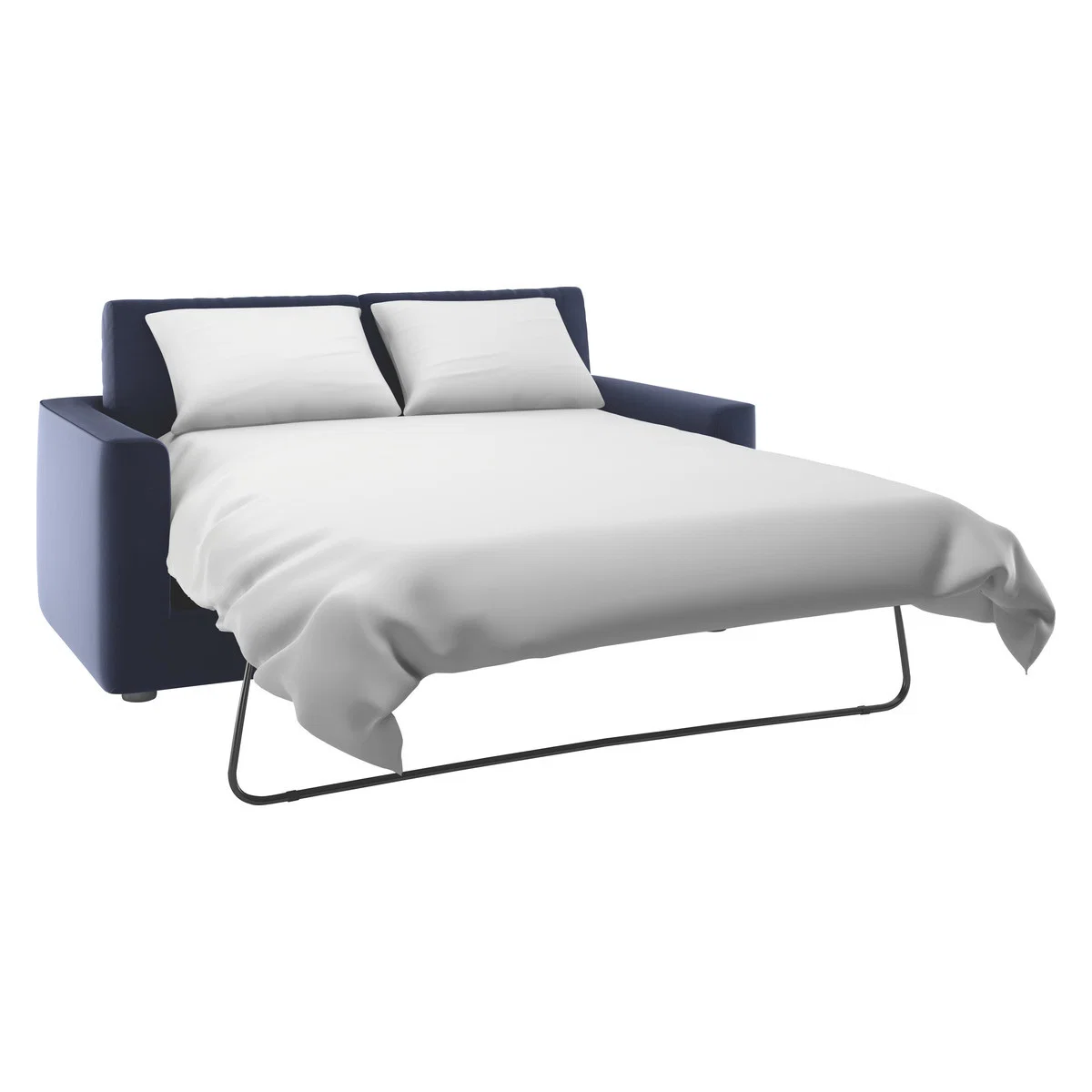 Rupert Navy Blue Velvet 2 Seat Sofabed, Dark Blue – image 4