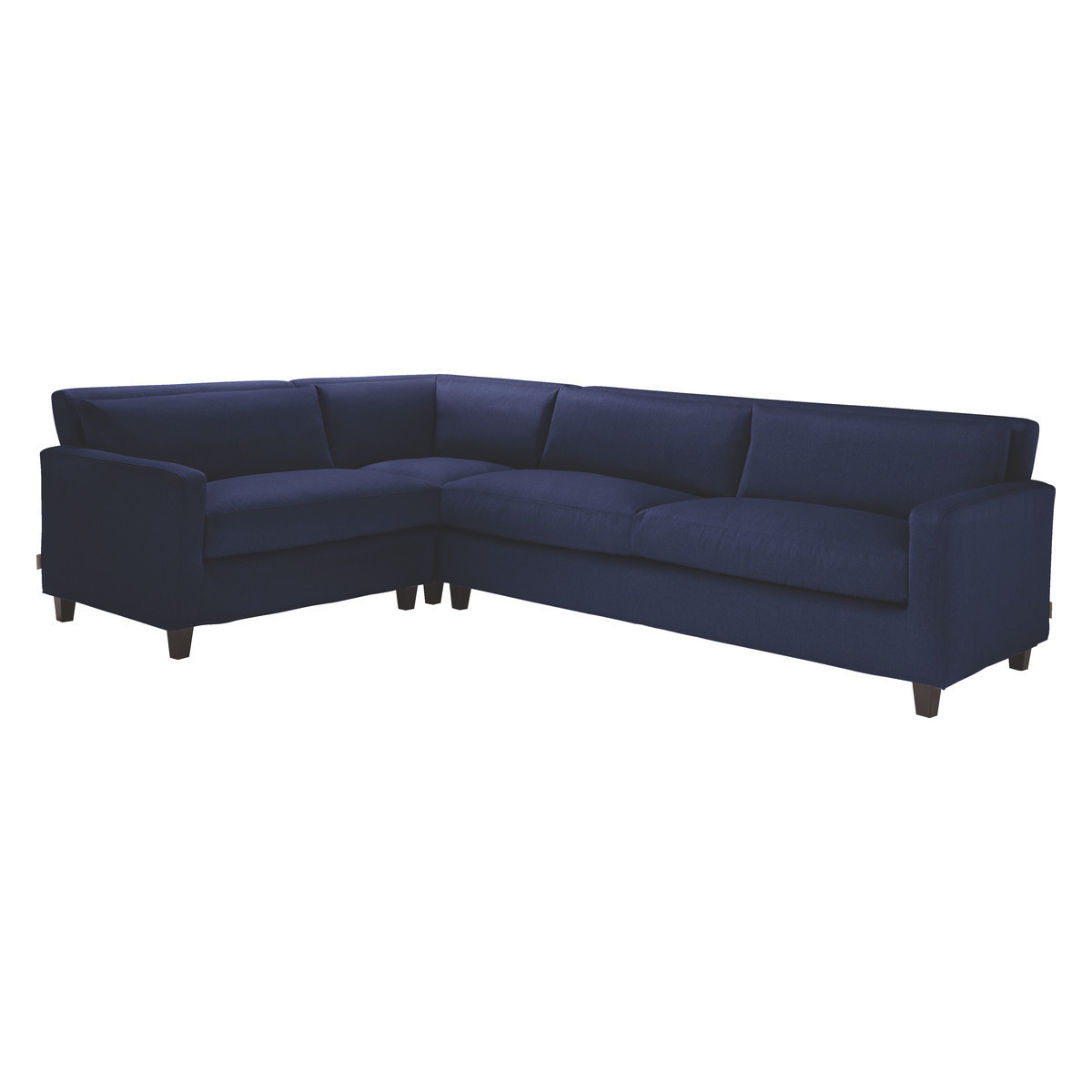 Chester Dark Blue FaBric Right-Arm Corner Sofa, Dark Feet, Blue – image 3