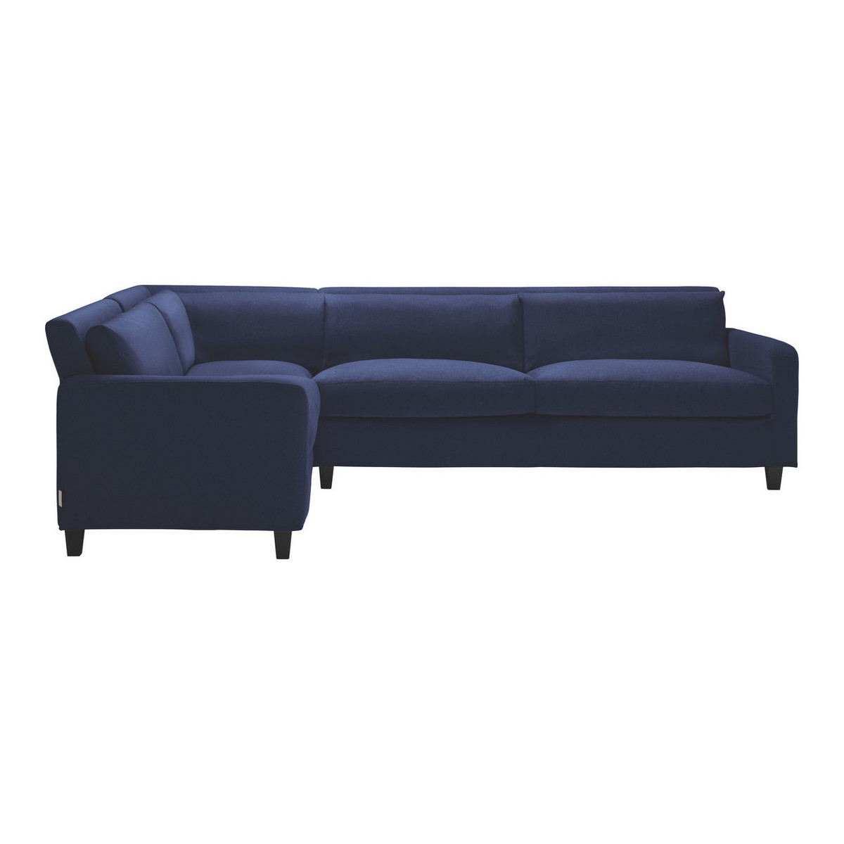 Chester Dark Blue FaBric Right-Arm Corner Sofa, Dark Feet, Blue – image 1