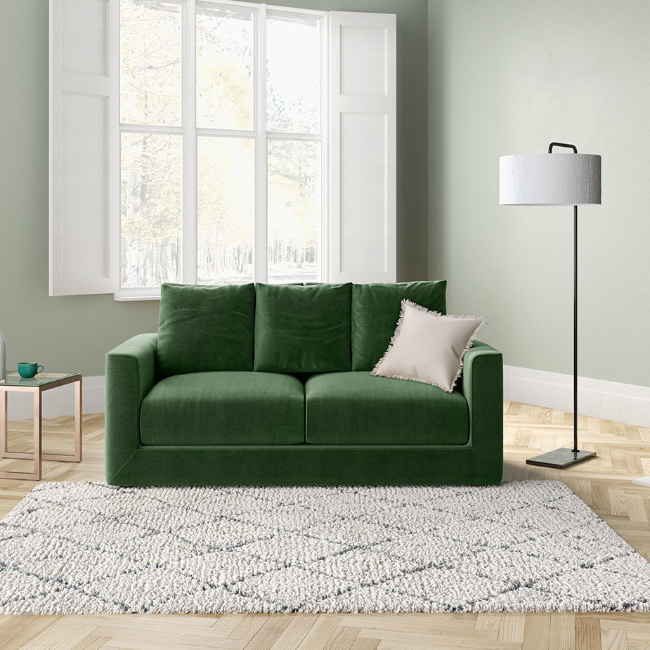 Rupert Sage Green Velvet 2 Seater Sofa, Green Green – image 2