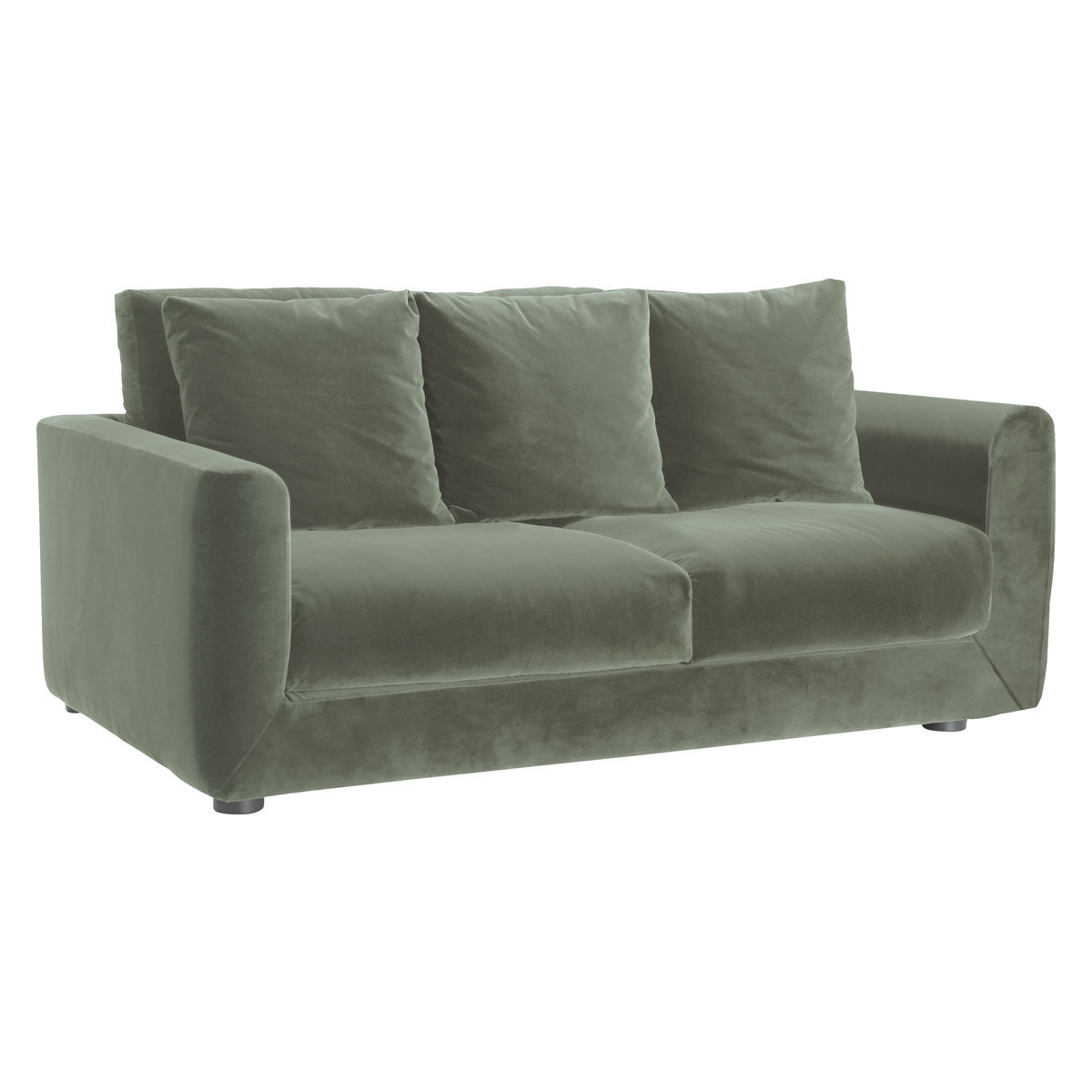 Rupert Sage Green Velvet 2 Seater Sofa, Green Green – image 3