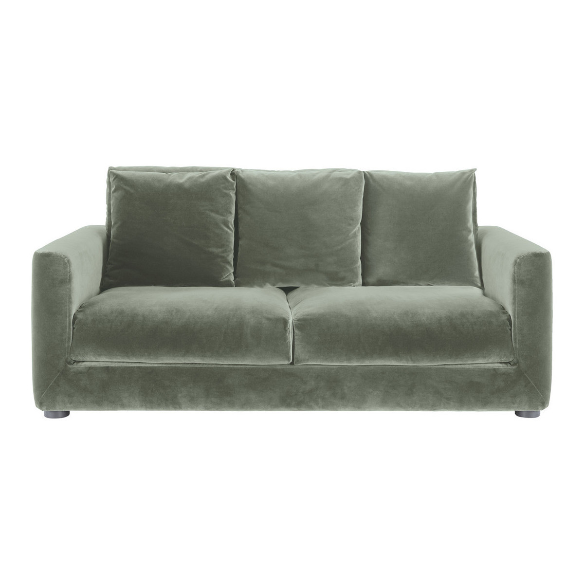 Rupert Sage Green Velvet 2 Seater Sofa, Green Green – image 1