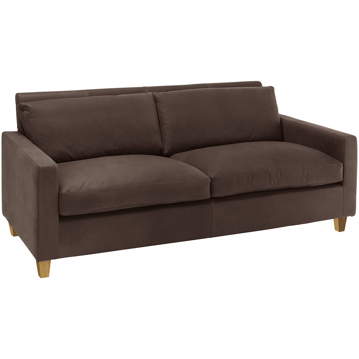 Chester Chocolate Brown Luxury Leather 2 Seater Sofa, Dark Brown – image 3
